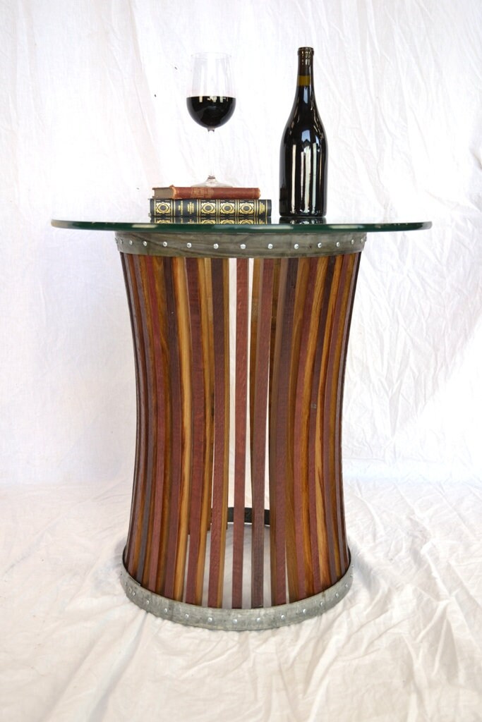 Wine Barrel Side Table - Ardesia - Made from retired California wine barrels. 100% Recycled!