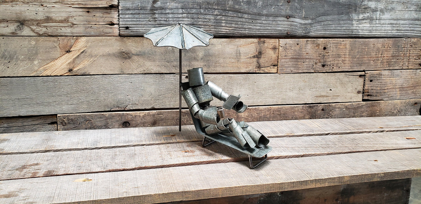 Wine Barrel Ring Wine Bot - Leto - Made from retired CA wine barrel rings - 100% Recycled!