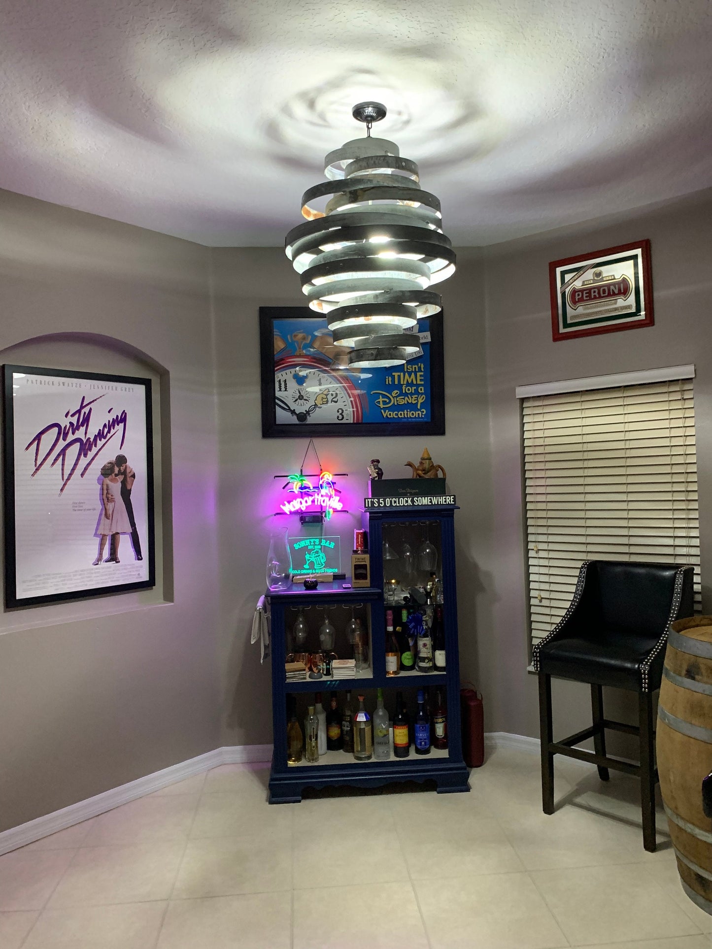 Wine Barrel Ring Chandelier - Virvel - Made from Retired California wine barrel rings. 100% Recycled!