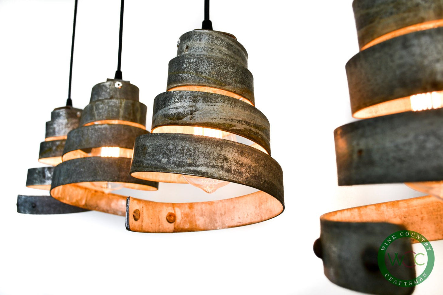 RUSTIC Collection - Opata - Reclaimed Barn Wood and Wine Barrel Ring Adjustable Chandelier