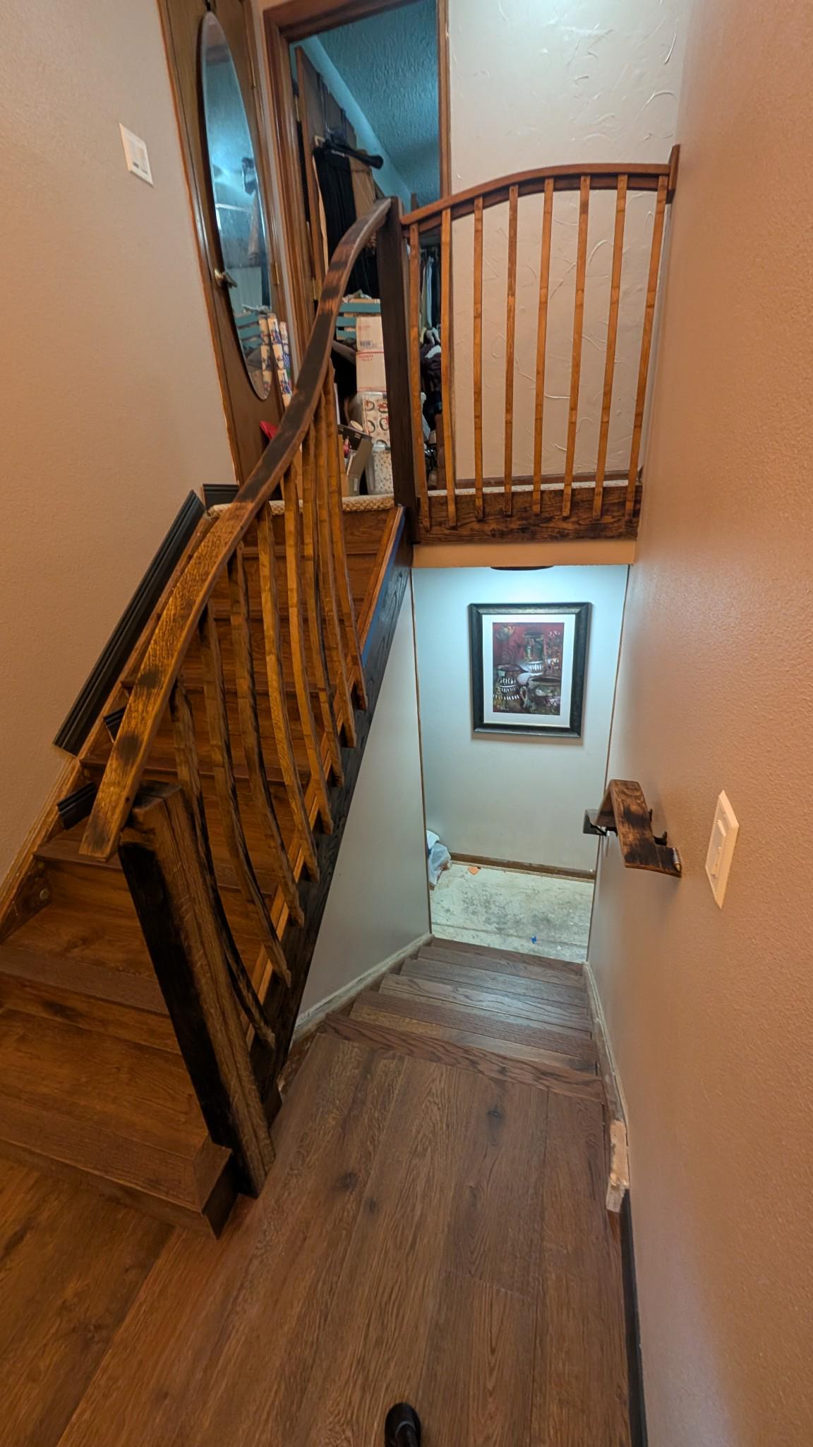 Wine Barrel Stair Handrails - Barana - Made from retired California wine barrels 100% Recycled!