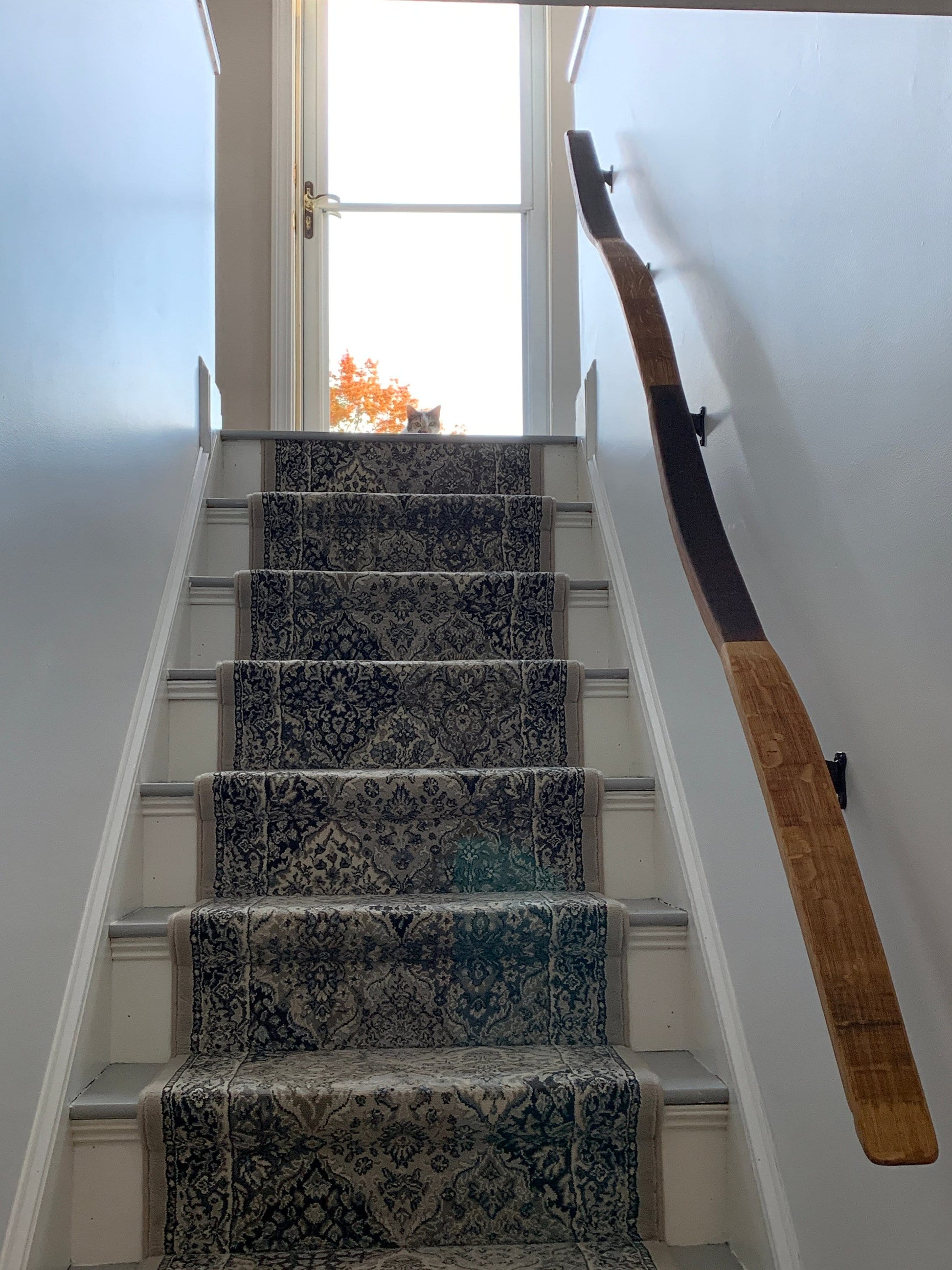 Whiskey Barrel Stair Handrails - Visky - Made from retired Whiskey Barrels 100% Recycled!