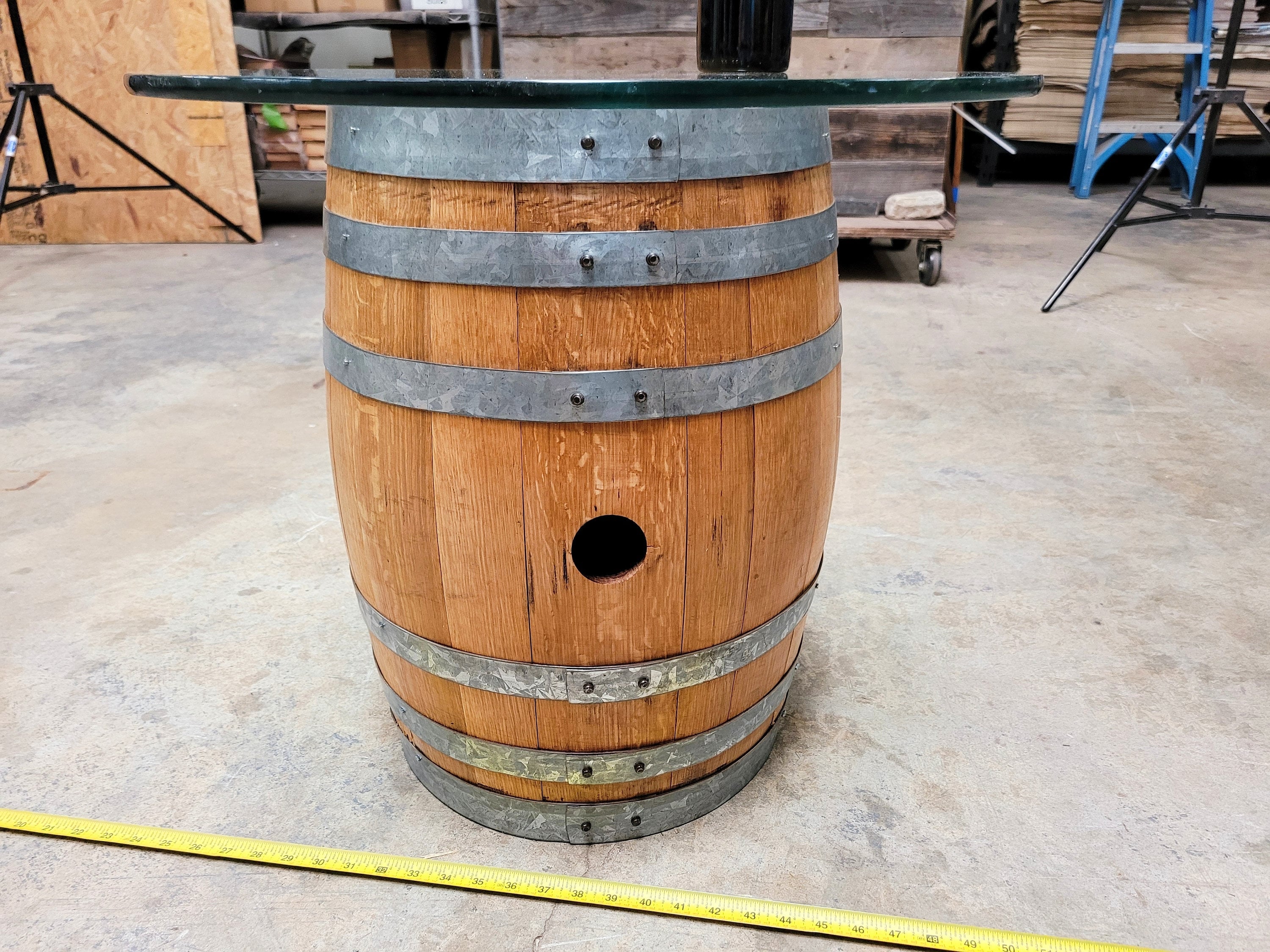 Whiskey Bourbon Mini Barrel Side Table DAGA made from retired mini Whisky Barrels 100 Recycled Ready to Ship
