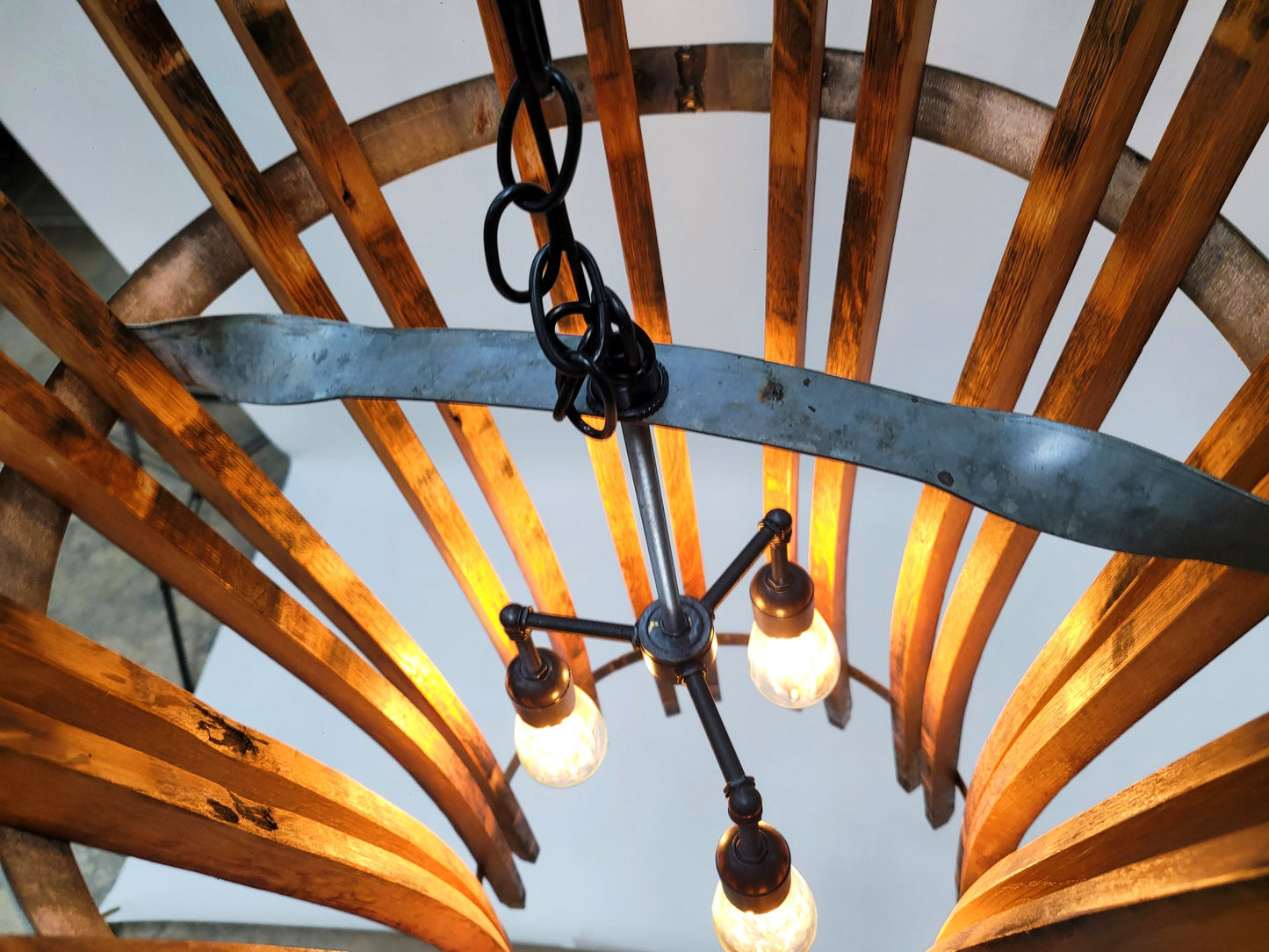 SALE Wine Barrel Pendant Light "Pasadena II" Made from retired California wine barrels 100% Recycled + Ready to Ship!!