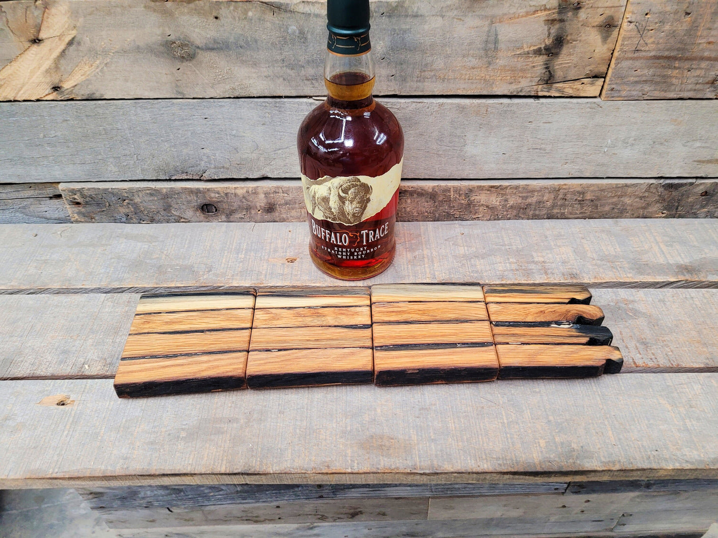 Whiskey / Bourbon Barrel Coasters - Made from retired Whiskey / Bourbon Barrels - 100% Recycled + Ready to Ship!