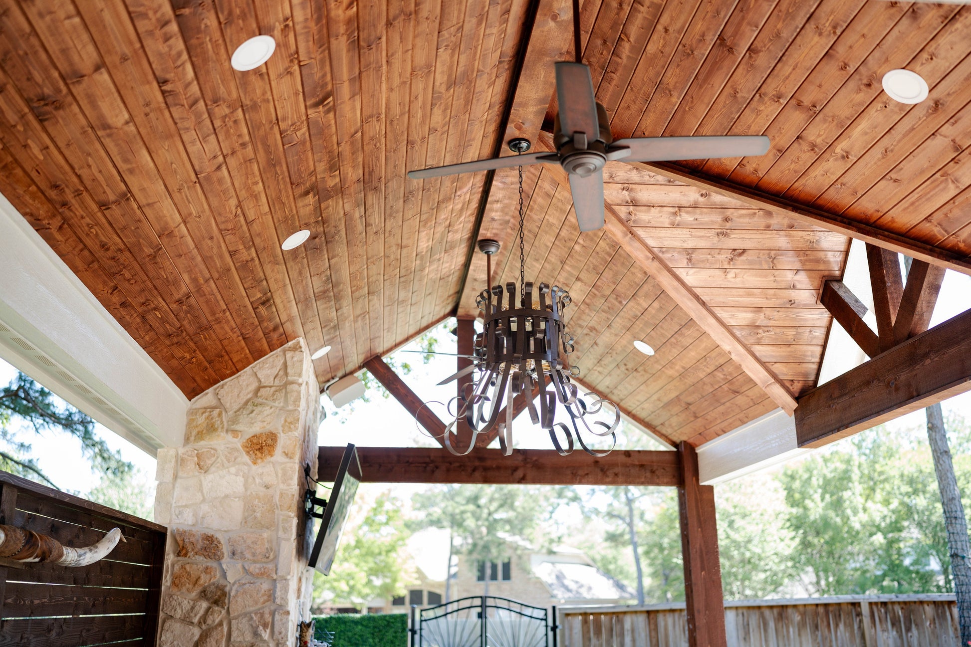 Wine Barrel Ring Chandelier - MOHALA- Made from retired California wine barrel rings - 100% Recycled!