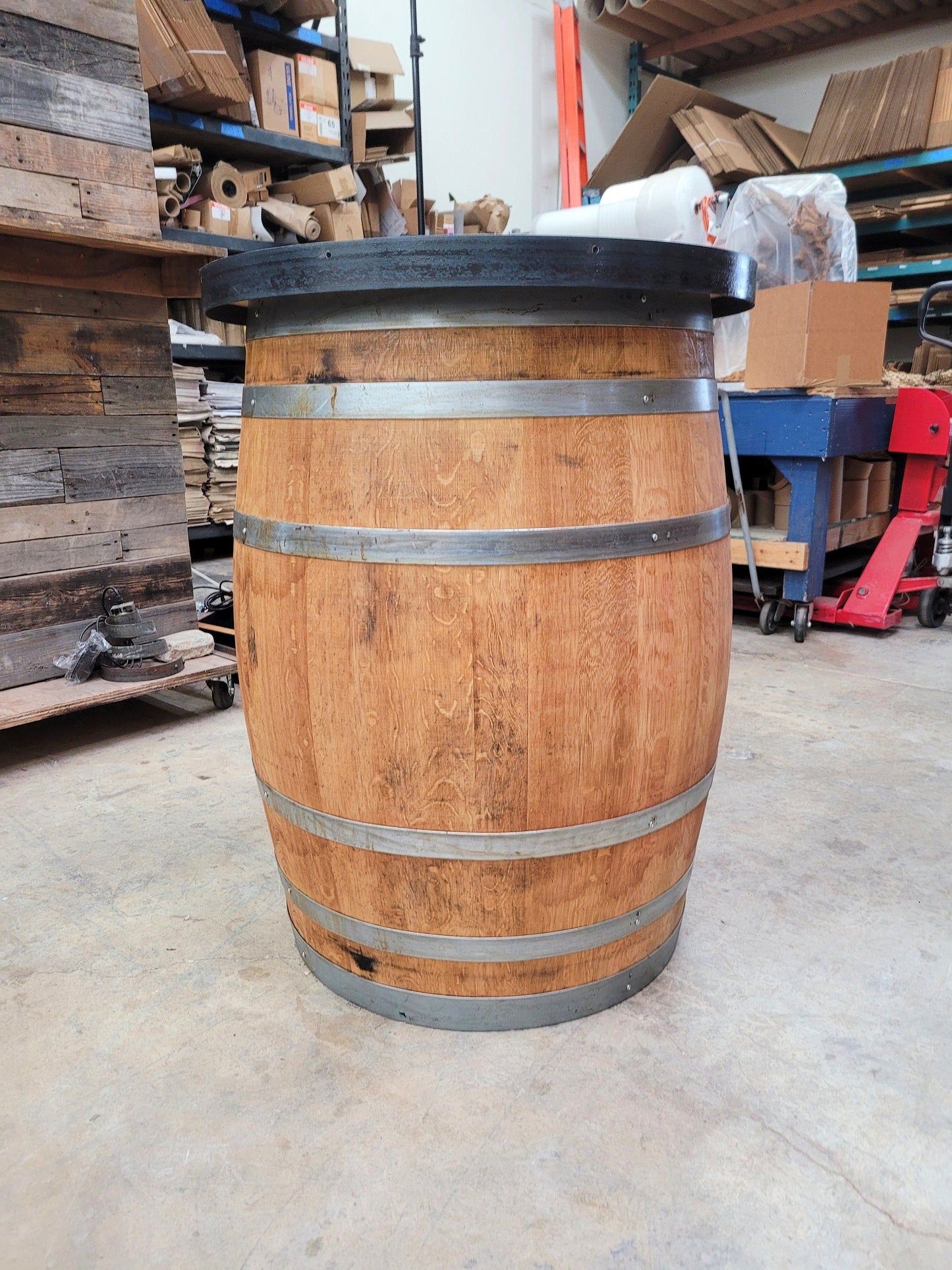 Wine Barrel Pub / Tasting Table - MERASA - Made from retired California wine barrels. 100% Recycled!