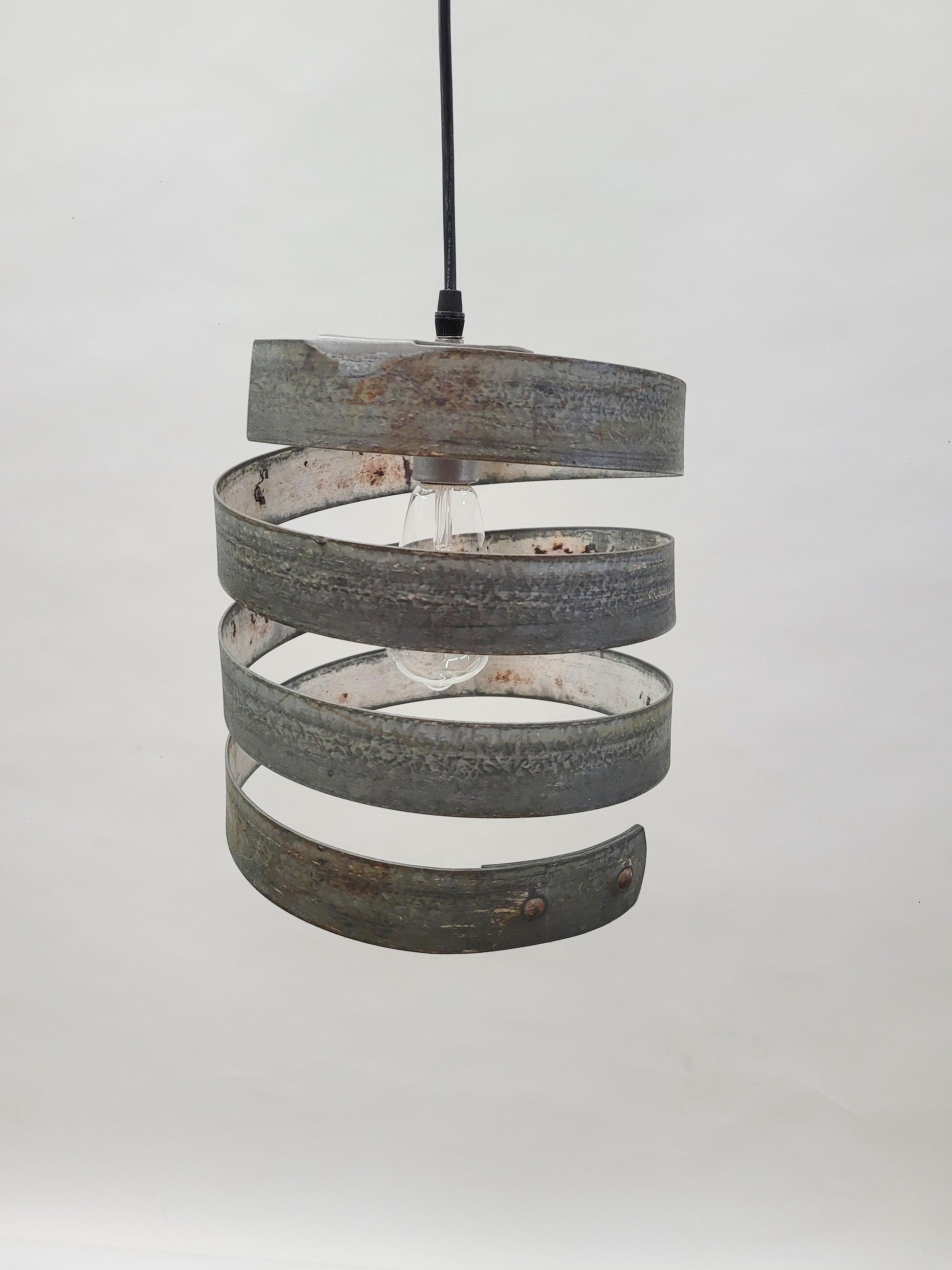 Wine Barrel Ring Pendant Light - TOHATRA 2 - Made from retired California wine barrel rings. 100% Recycled!