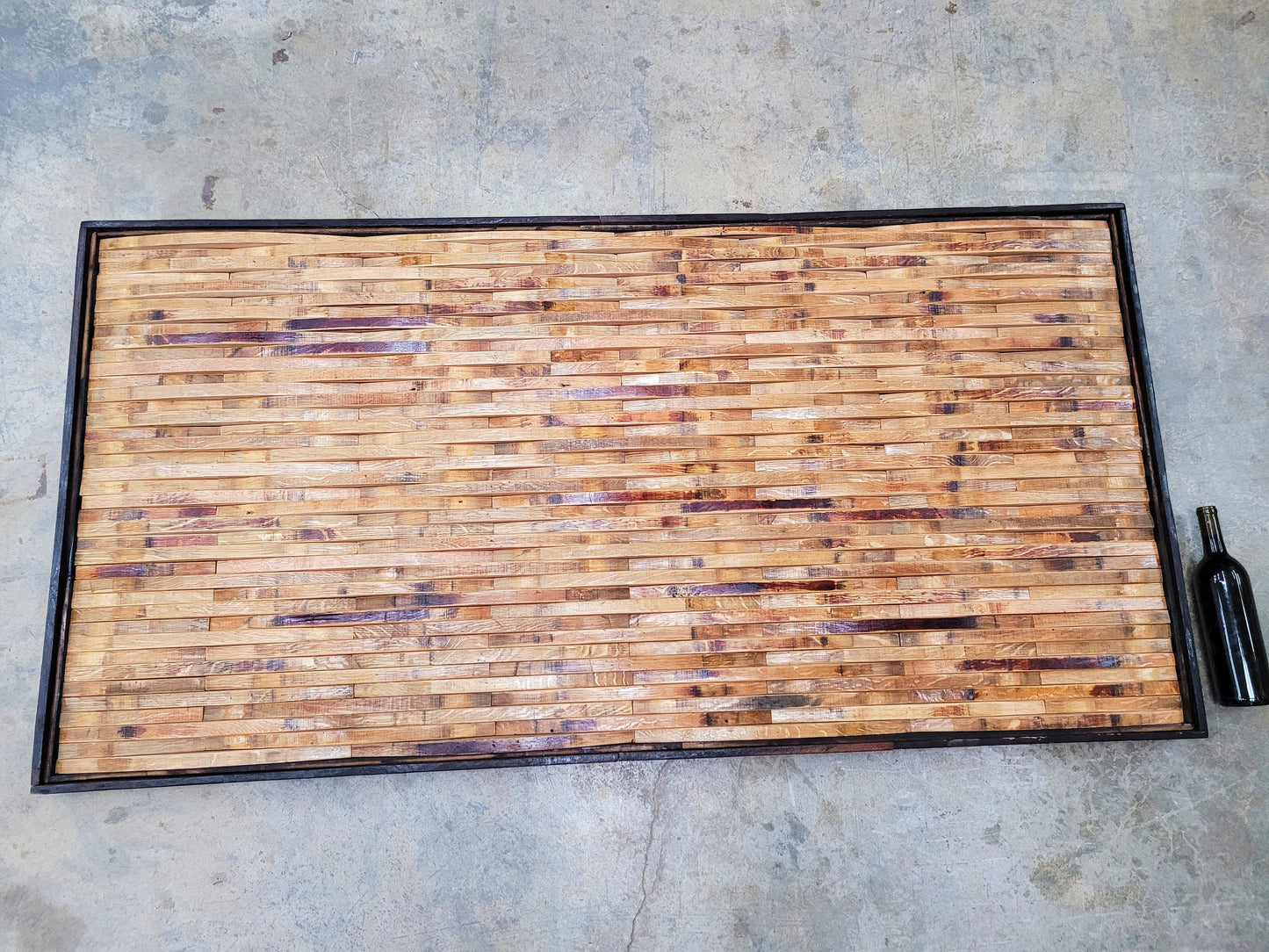 Wine Barrel Stave Headboard - RARANGA - Made from retired CA wine barrels. 100% Recycled!