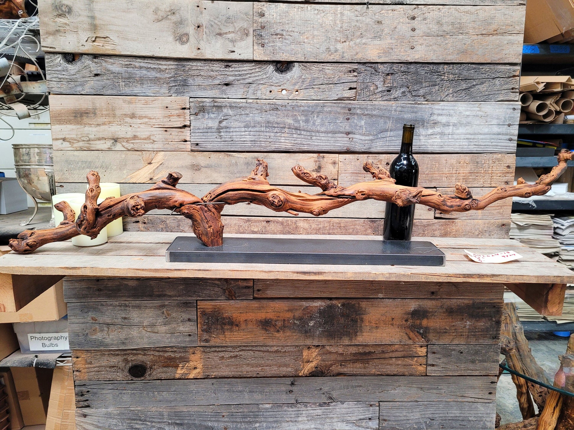 RARE Caymus Grapevine Art made from retired Sonoma Cabernet grapevine 100% Reclaimed + Ready to Ship! 042024-18