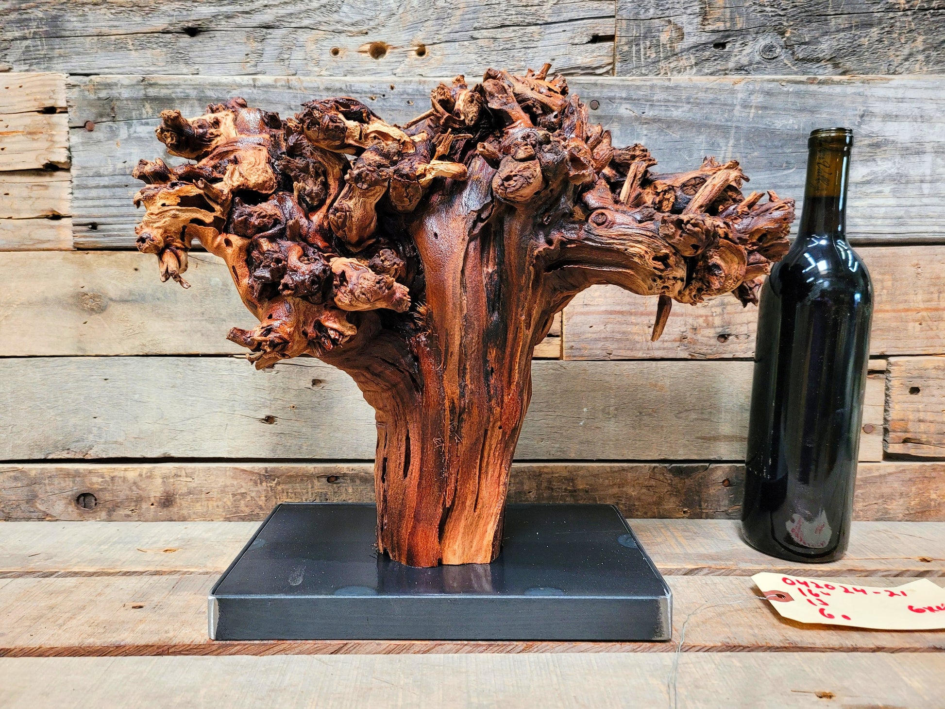 RARE Justin Winery Cabernet Grapevine Vine Art planted by Justin himself 100% Recycled 022024-21