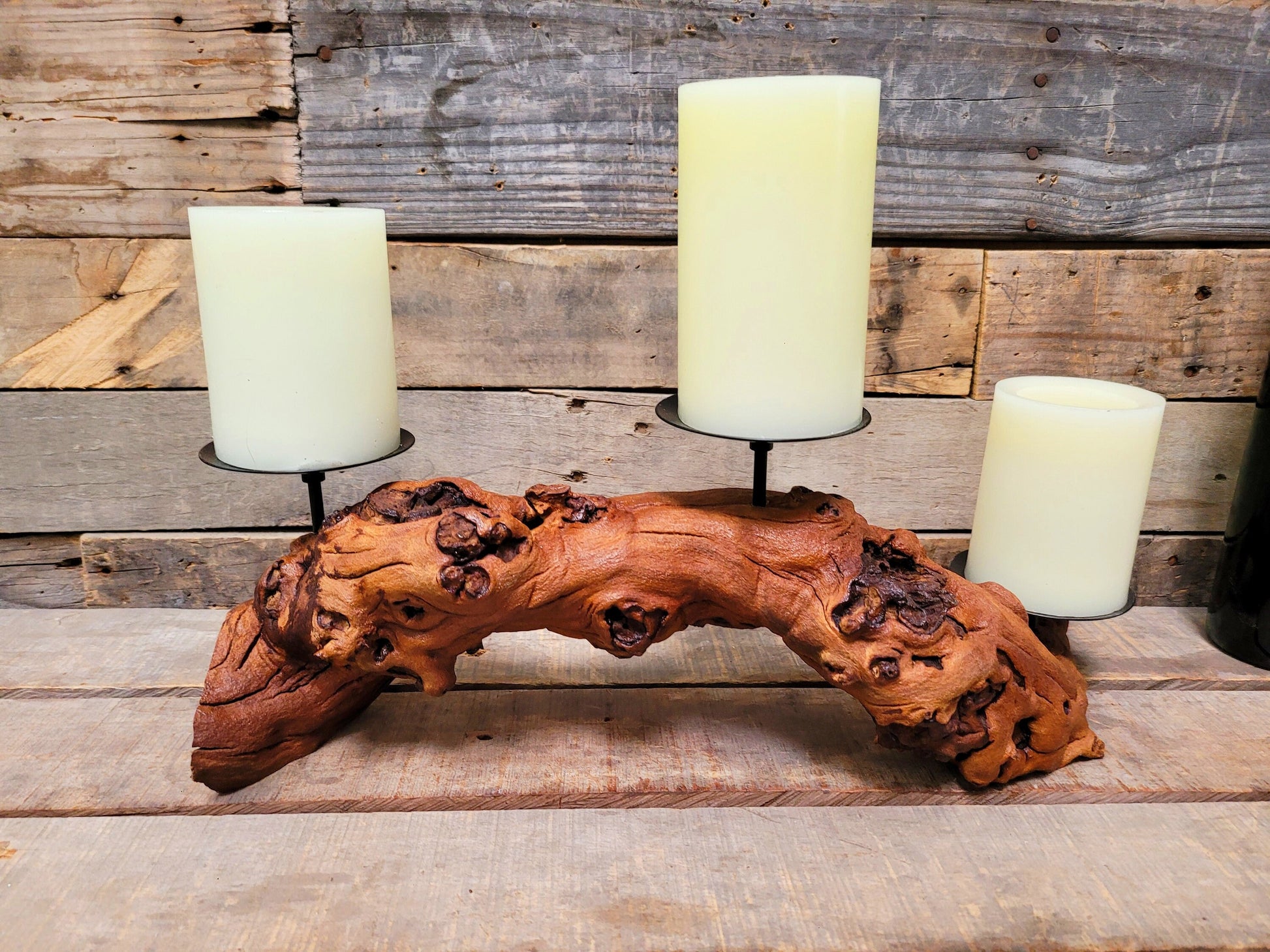 Schramsberg Grapevine Pillar Candle Holder made from their oldest vines- 100% Recycled! Ready to Ship! 042024-11