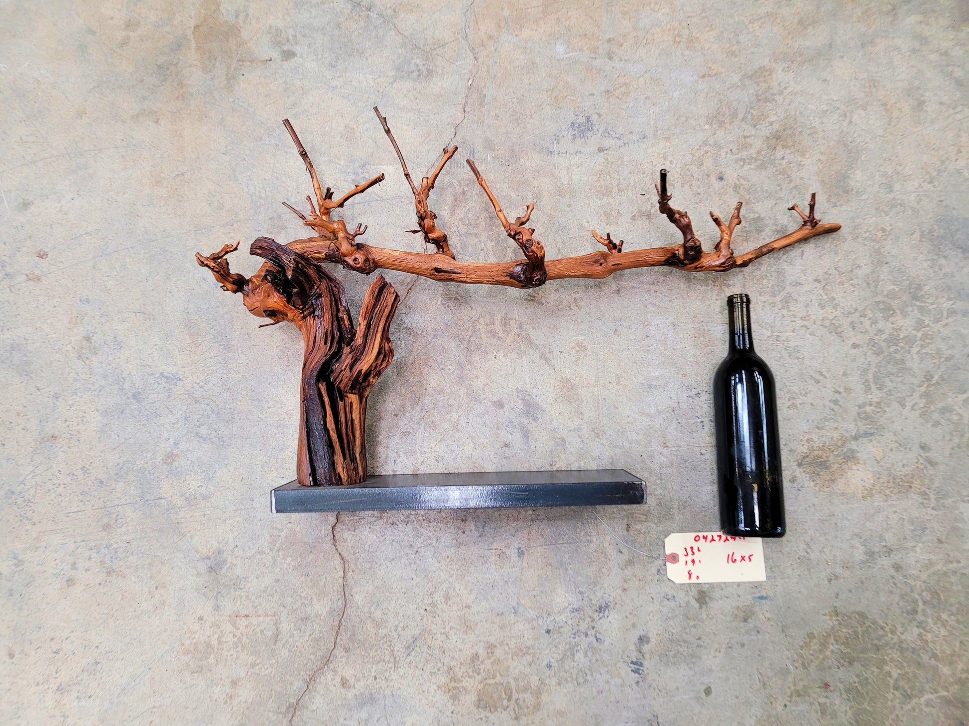 RARE Caymus Grapevine Art made from retired Sonoma Zinfandel vine 100% Reclaimed + Ready to Ship! 042724-1