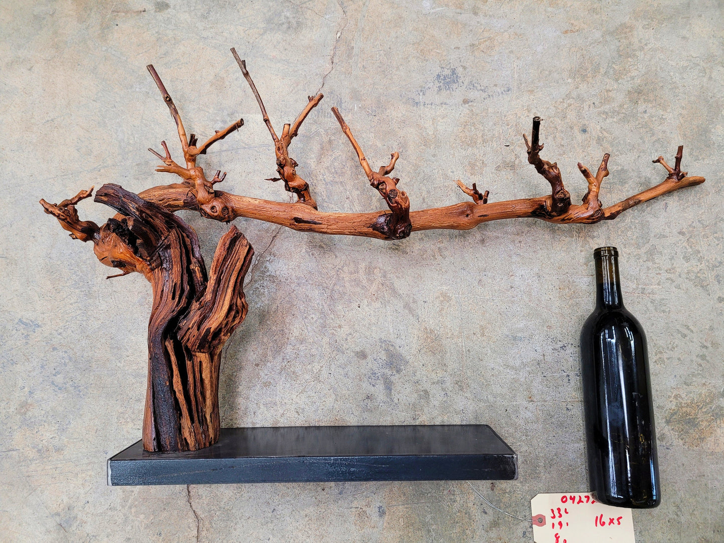 RARE Caymus Grapevine Art made from retired Sonoma Zinfandel vine 100% Reclaimed + Ready to Ship! 042724-1