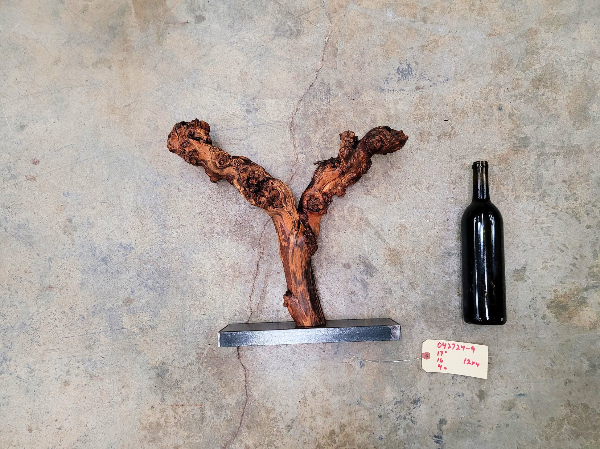 RARE Rombauer Cabernet Grape Vine Art made from retired Napa grapevine Atlas Peak vineyard 100% Reclaimed + Ready to Ship! 042724-9