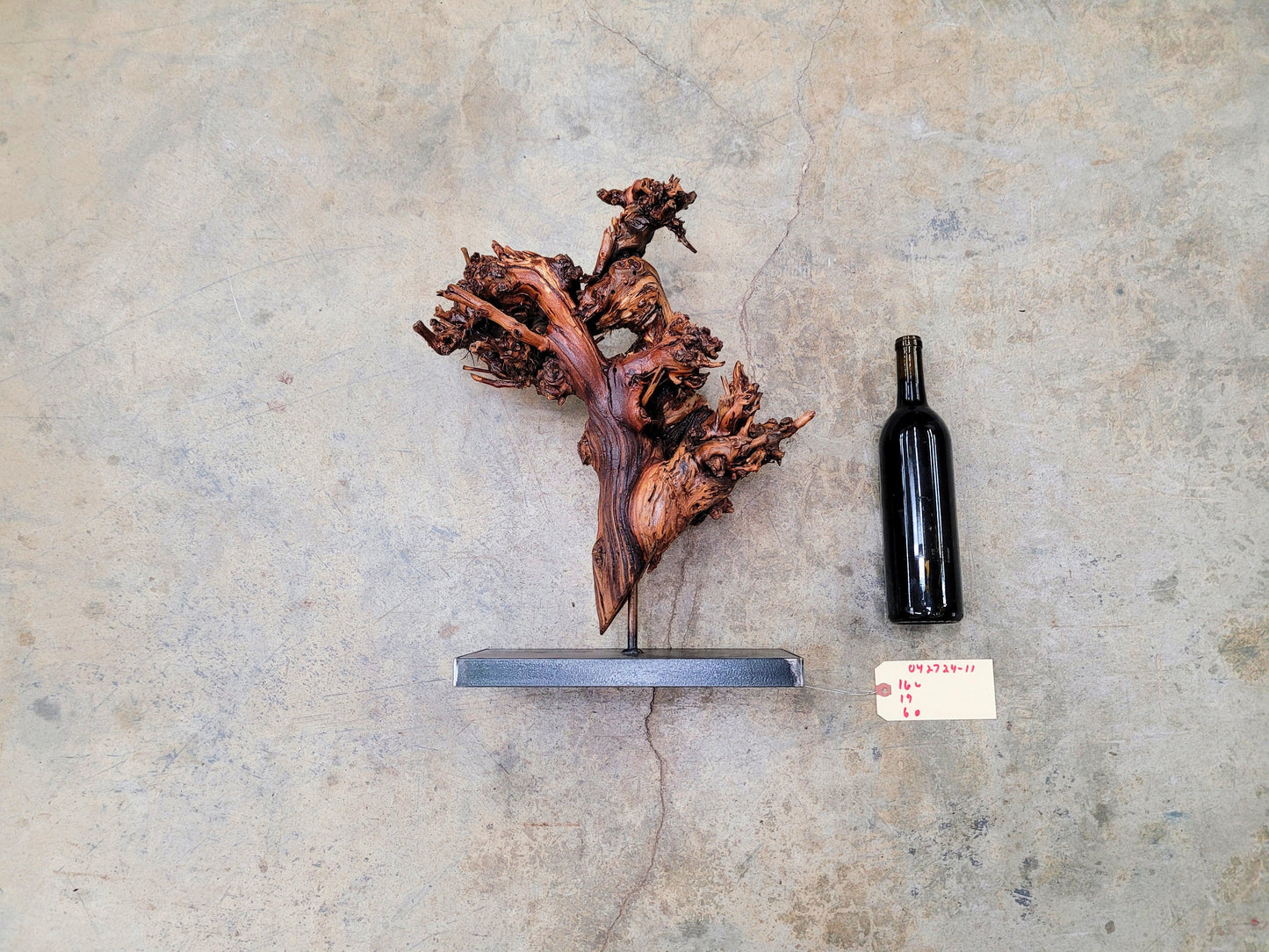 RARE Justin Winery Cabernet Grapevine Vine Art planted by Justin himself 100% Recycled 042724-11