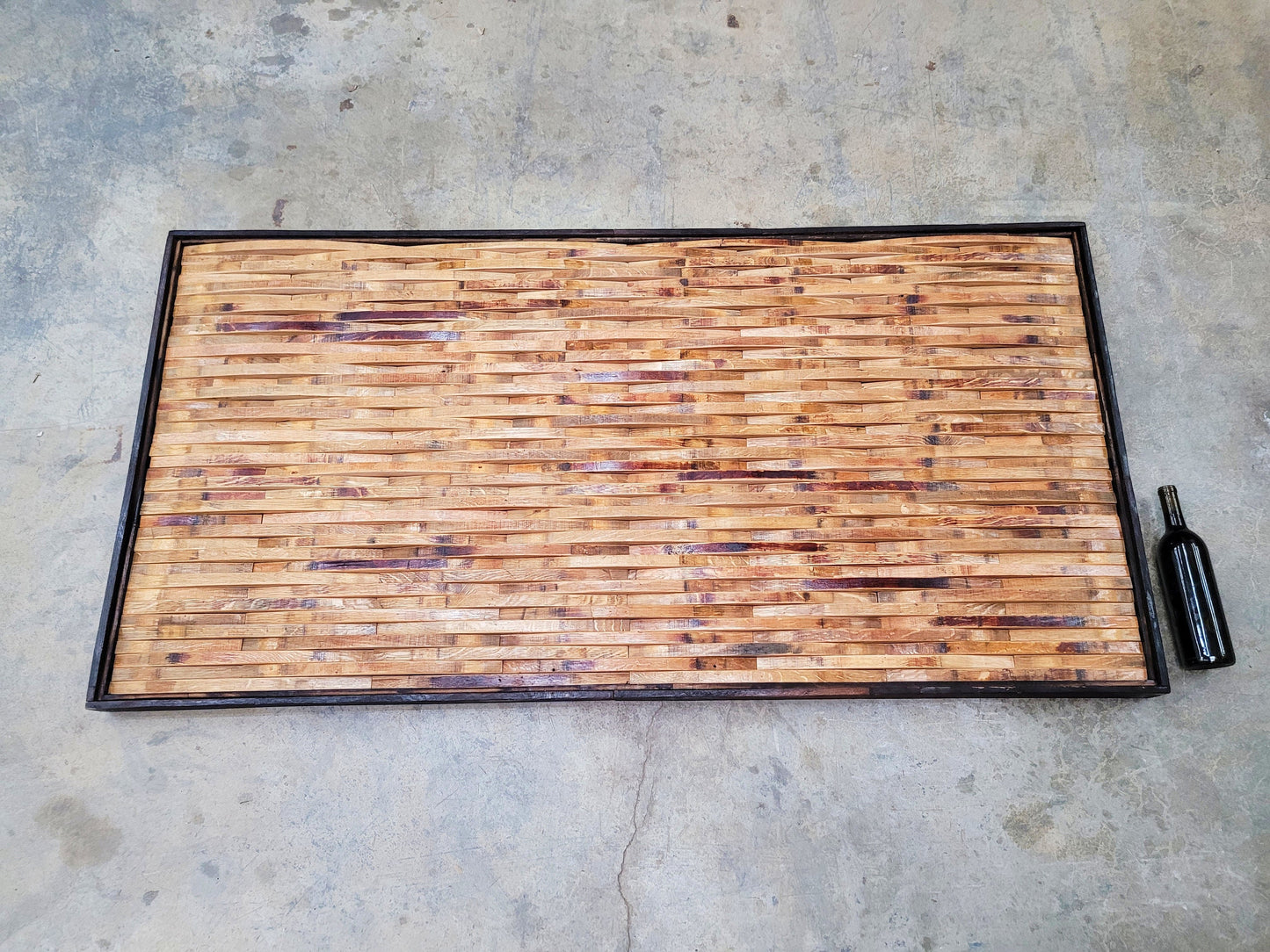 Wine Barrel Stave Headboard - RARANGA - Made from retired CA wine barrels. 100% Recycled!