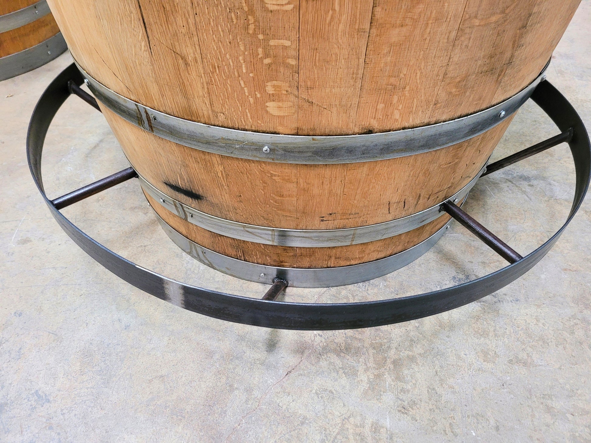 Wine Barrel Pub / Tasting Table - TEPU - Made from retired California wine barrels. 100% Recycled!