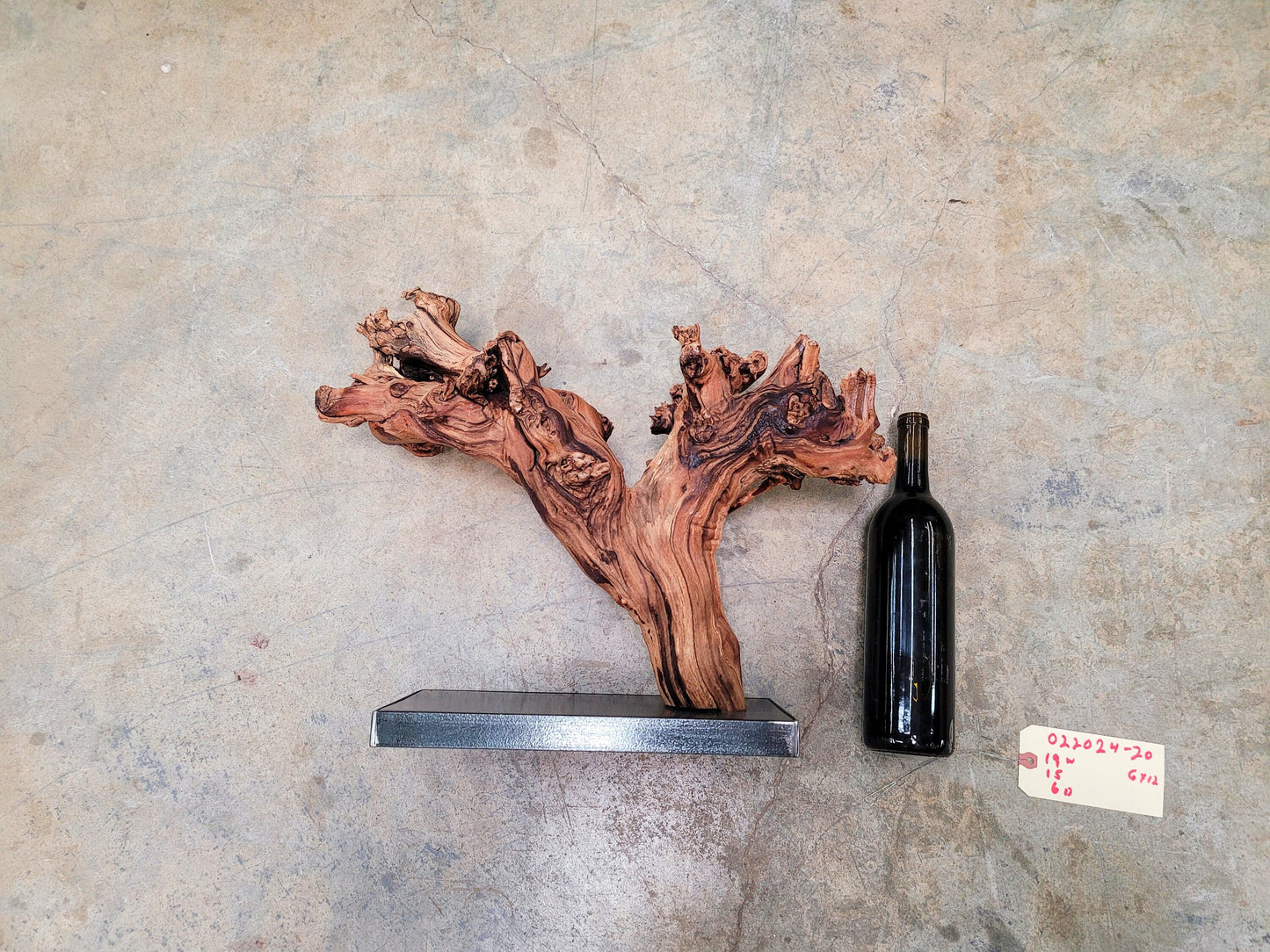 RARE Justin Winery Cabernet Grapevine Vine Art planted by Justin himself 100% Recycled 022024-20