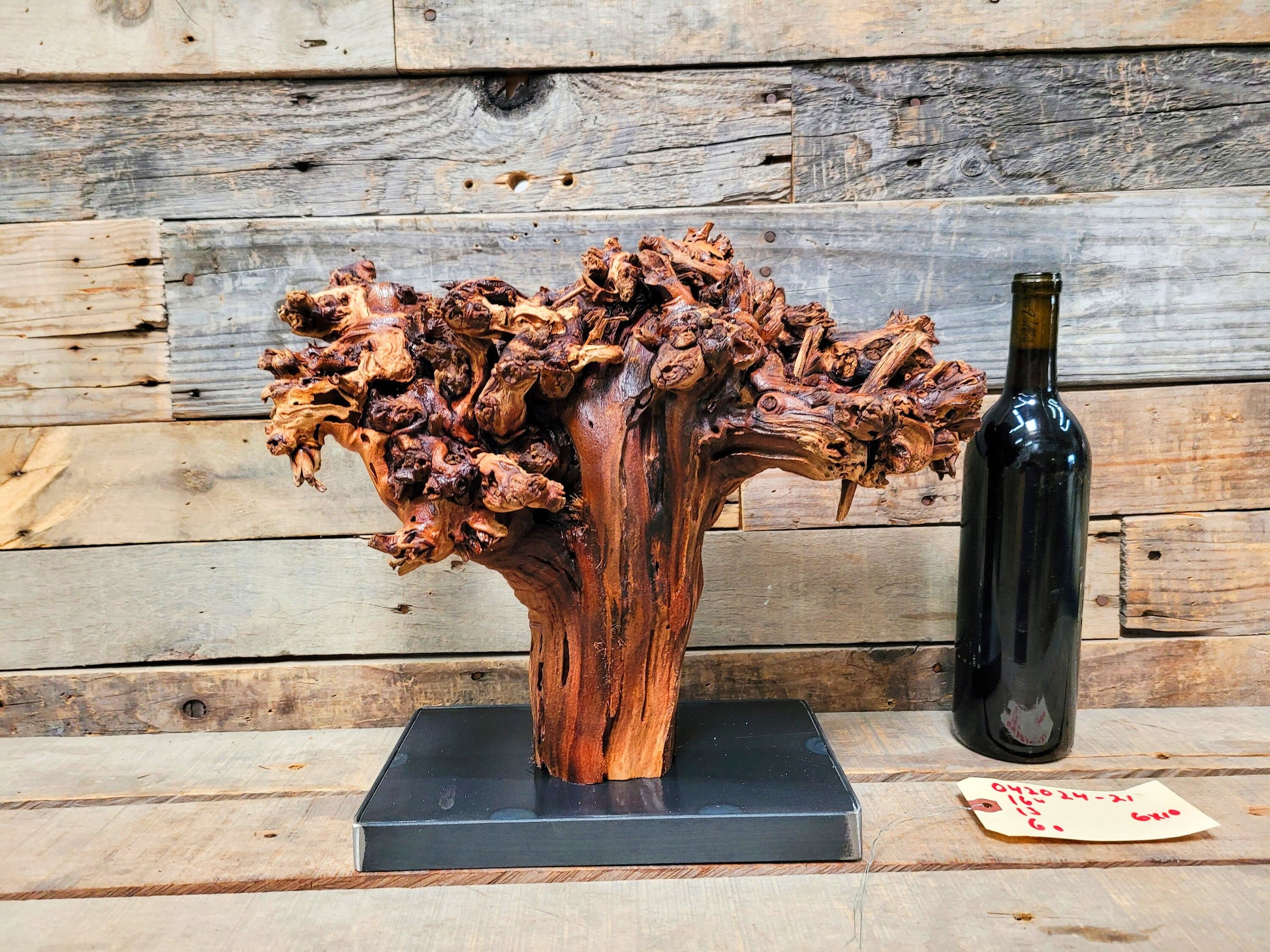 RARE Justin Winery Cabernet Grapevine Vine Art planted by Justin himself 100% Recycled 022024-21