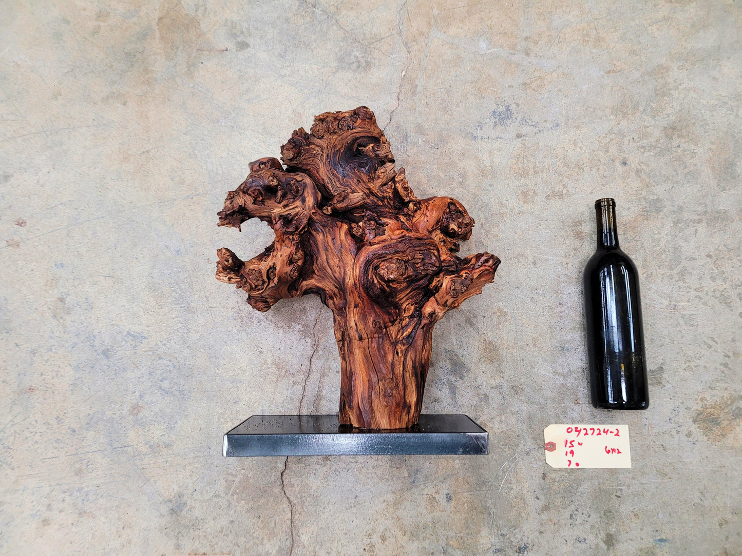 RARE Justin Winery Cabernet Grapevine Vine Art planted by Justin himself 100% Recycled 042724-2