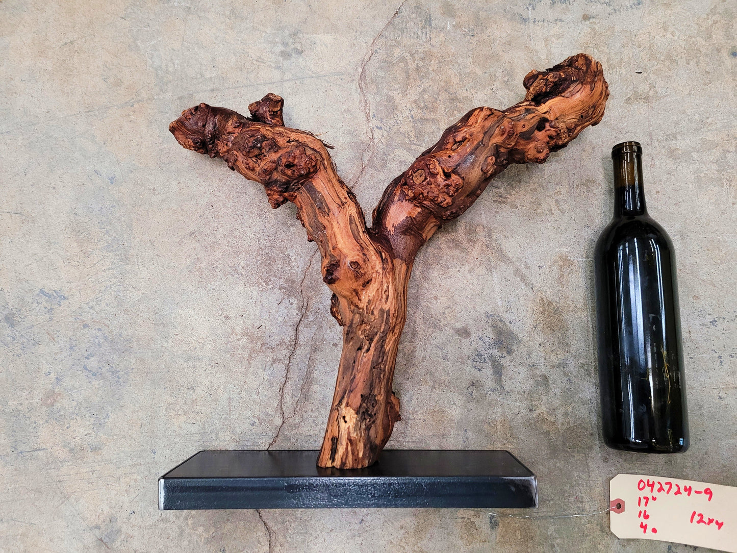 RARE Rombauer Cabernet Grape Vine Art made from retired Napa grapevine Atlas Peak vineyard 100% Reclaimed + Ready to Ship! 042724-9