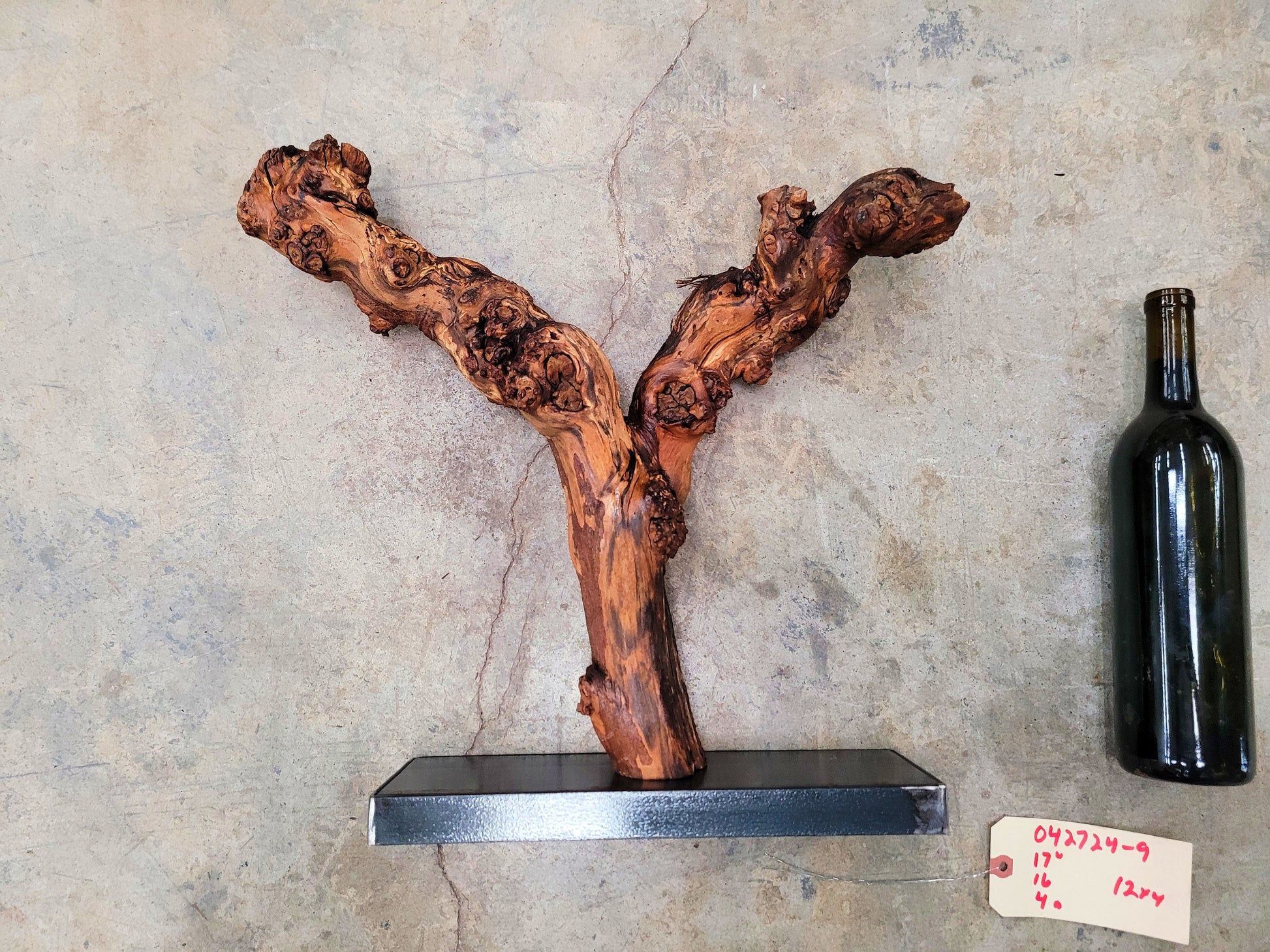 RARE Rombauer Cabernet Grape Vine Art made from retired Napa grapevine Atlas Peak vineyard 100% Reclaimed + Ready to Ship! 042724-9