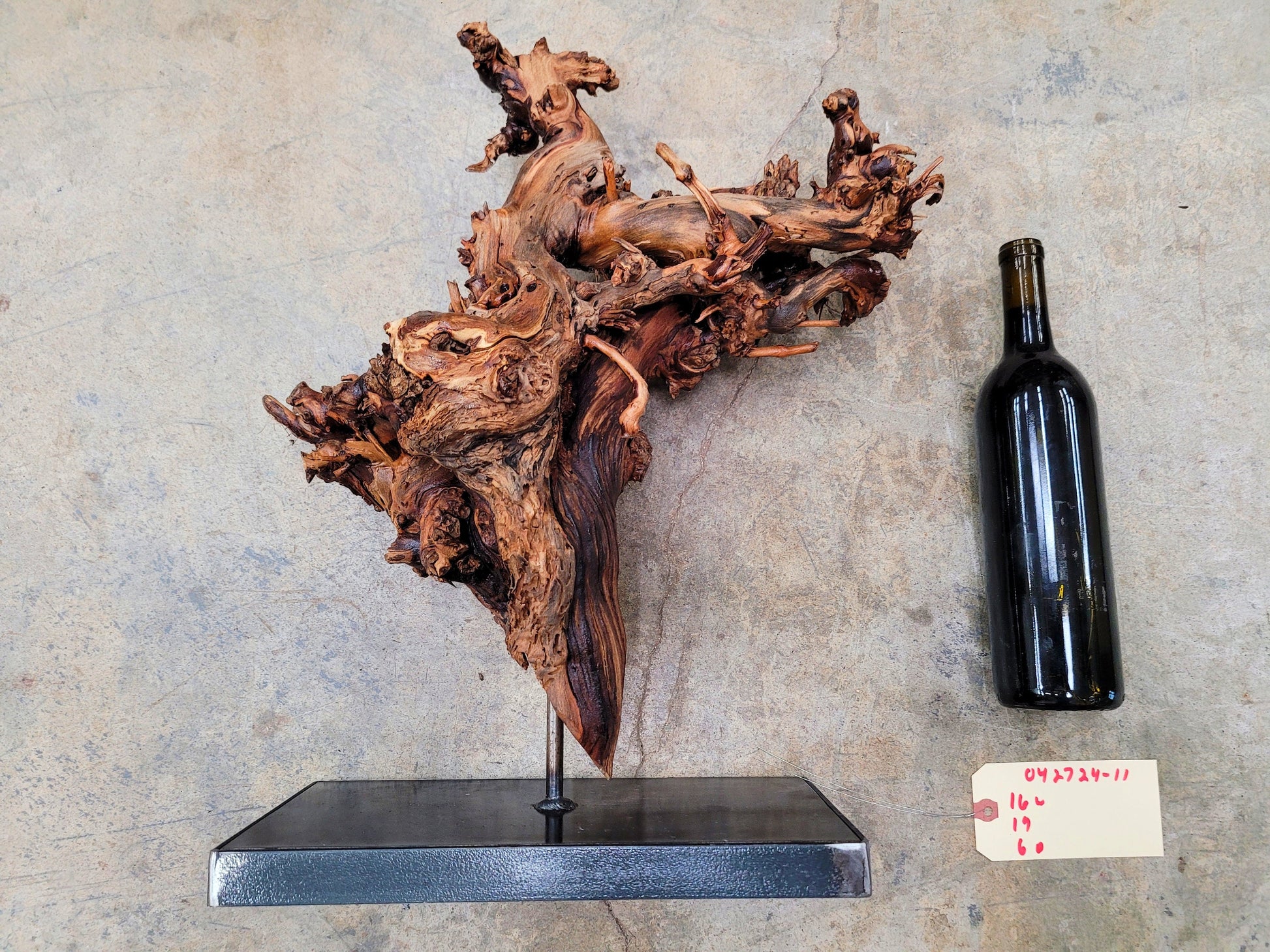 RARE Justin Winery Cabernet Grapevine Vine Art planted by Justin himself 100% Recycled 042724-11