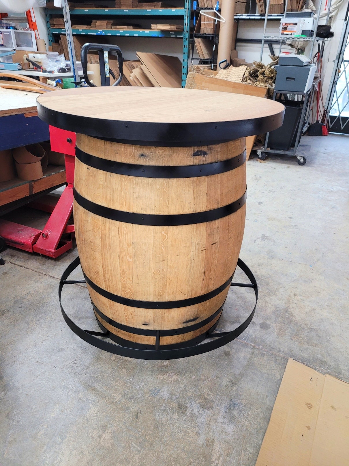 Wine Barrel Pub / Tasting Table - TEPU - Made from retired California wine barrels. 100% Recycled!