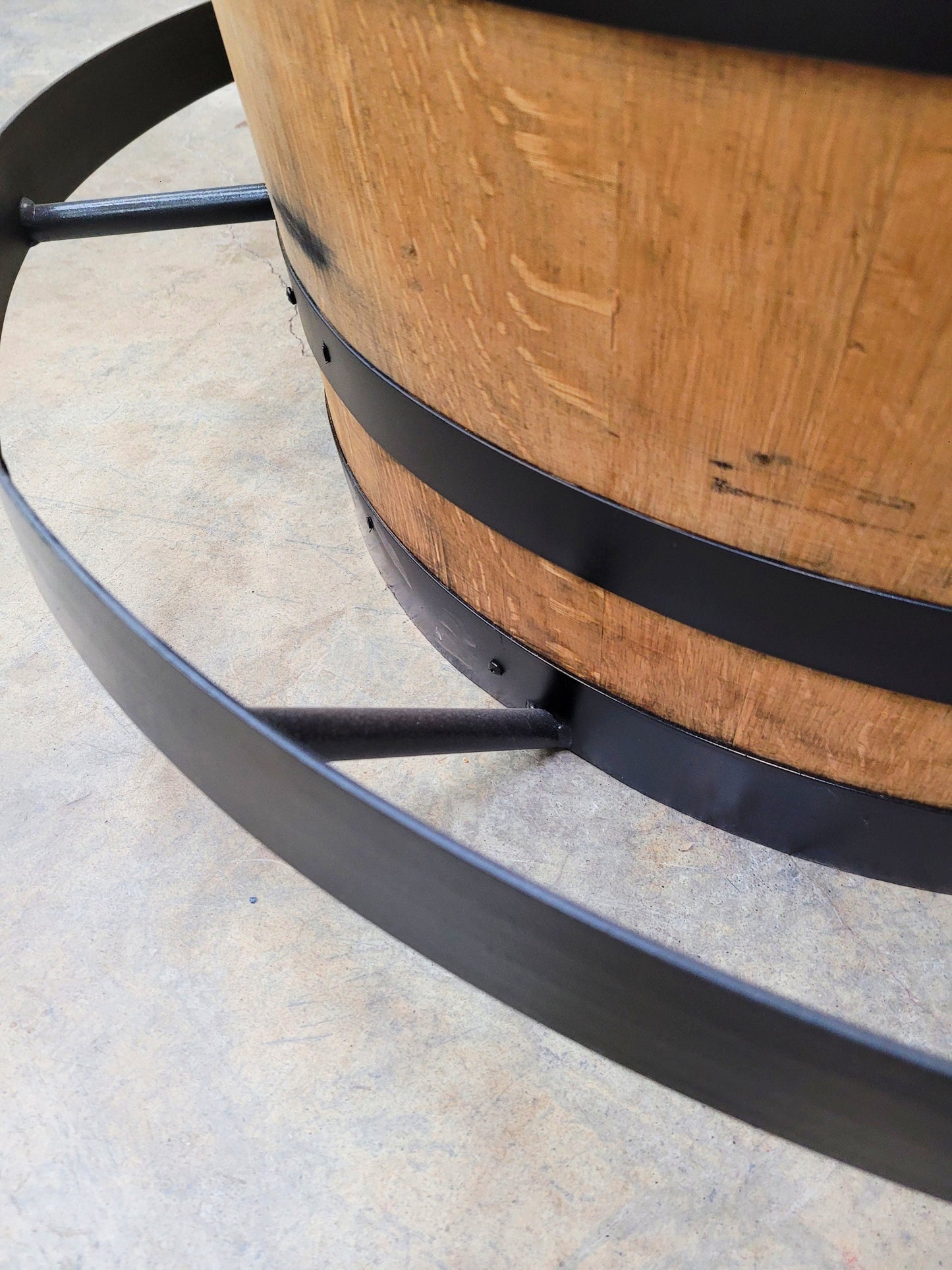 Wine Barrel Pub / Tasting Table - TEPU - Made from retired California wine barrels. 100% Recycled!