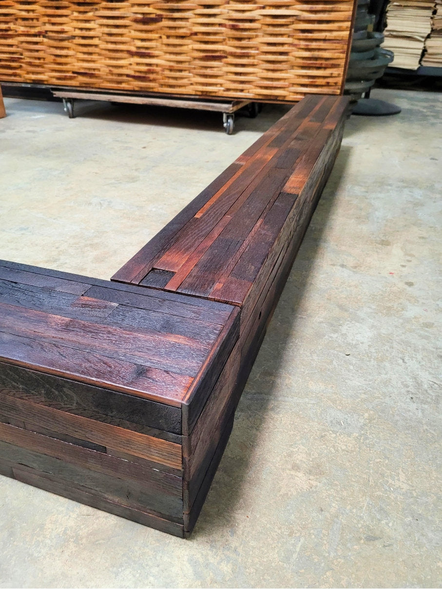 Raised Platform Wine Barrel Bed Frame - ALZATO - Made from Retired + Reclaimed French Oak Wine Barrels. 100% Recycled!