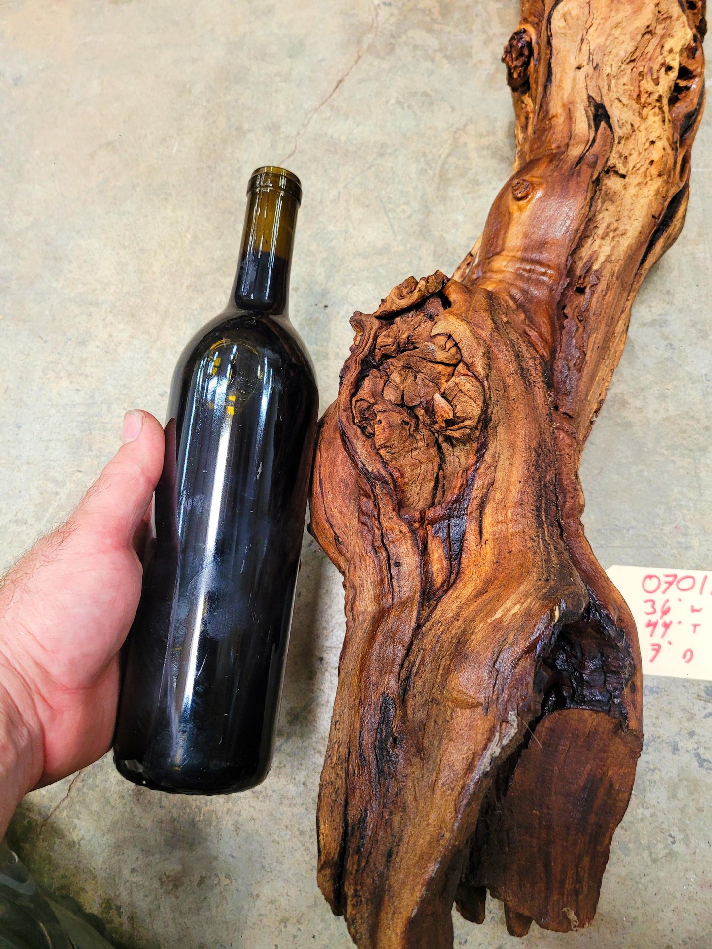 Saxum Broken Stones Petite Sirah Grape Vine Art from Paso Robles- 100% Recycled + Ready to Ship!! 070124-1