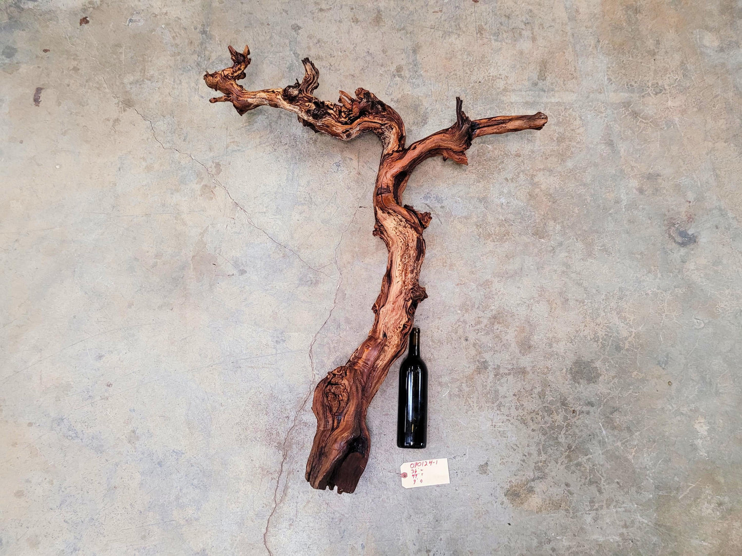 Saxum Broken Stones Petite Sirah Grape Vine Art from Paso Robles- 100% Recycled + Ready to Ship!! 070124-1