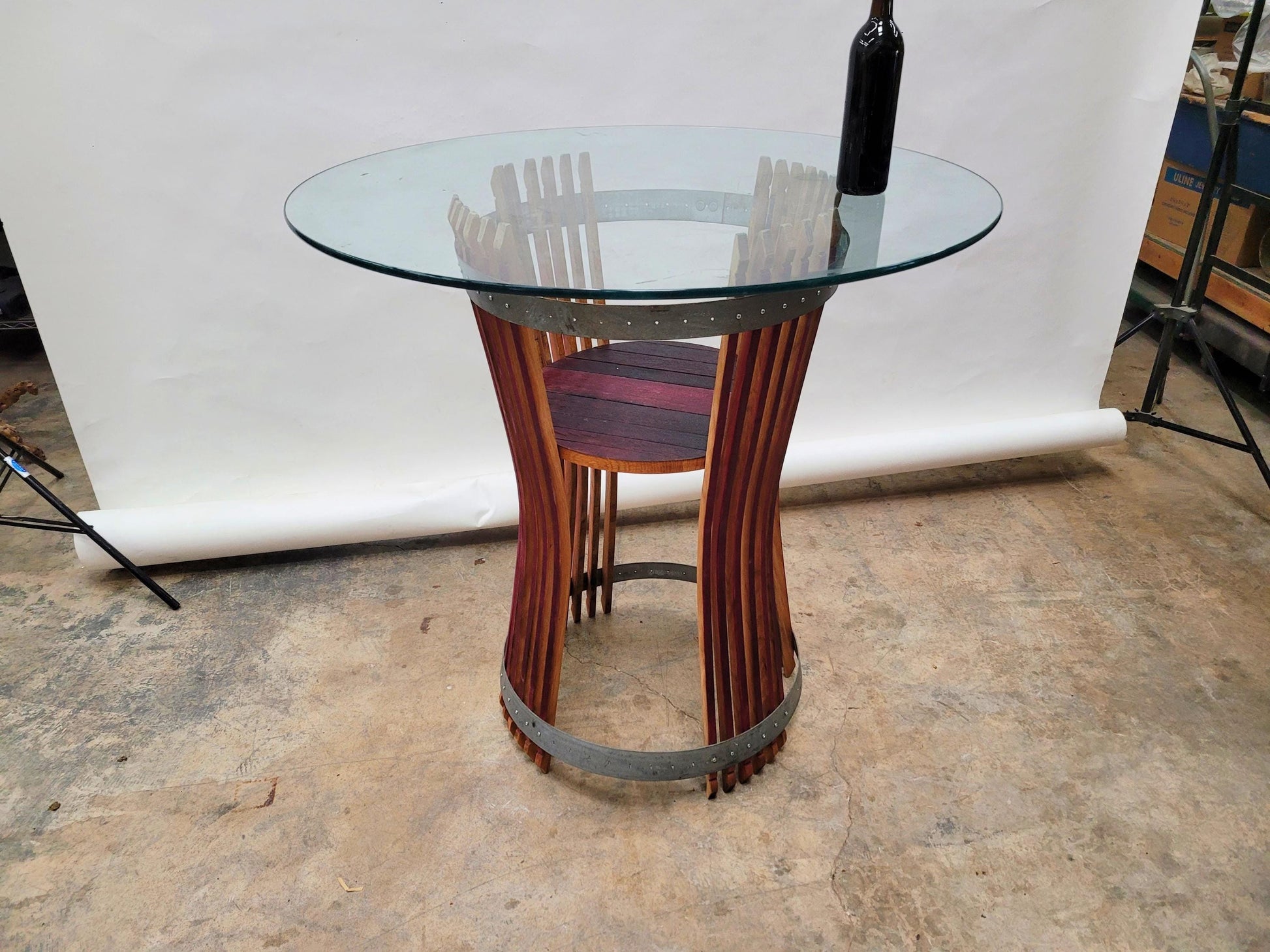 Wine Barrel Pub / Tasting Table - VISOK - Made from Retired California Wine Barrels - 100% Recycled!