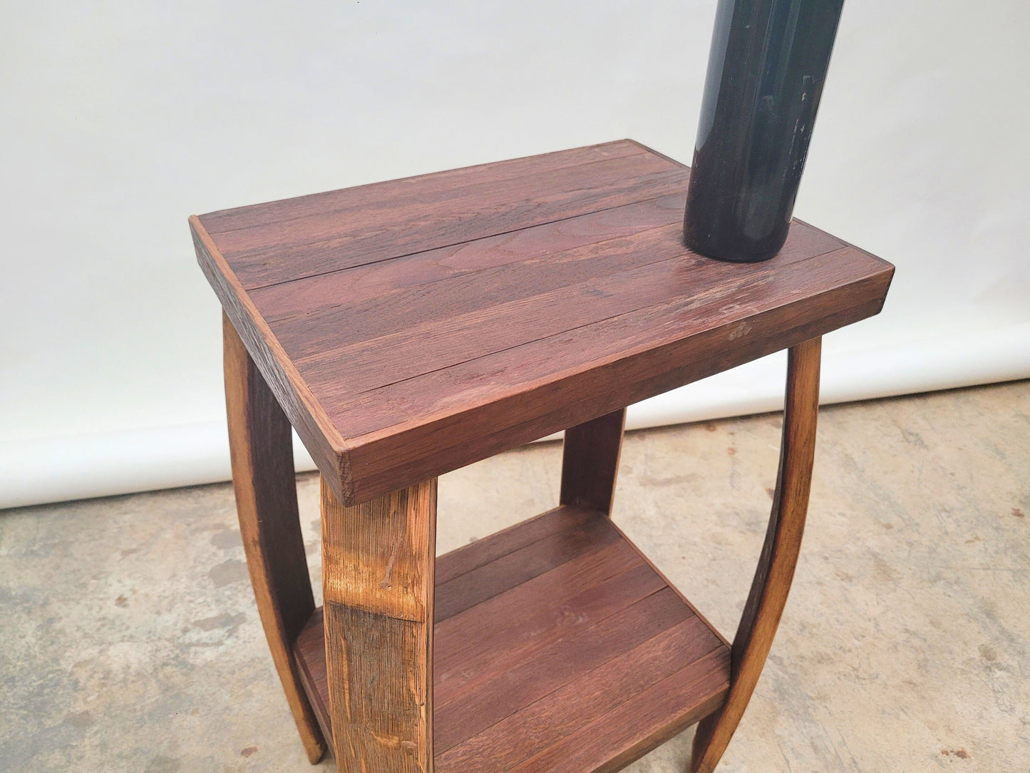 Wine Barrel Nightstand - USIKU - Made from retired California wine barrels. 100% Recycled!