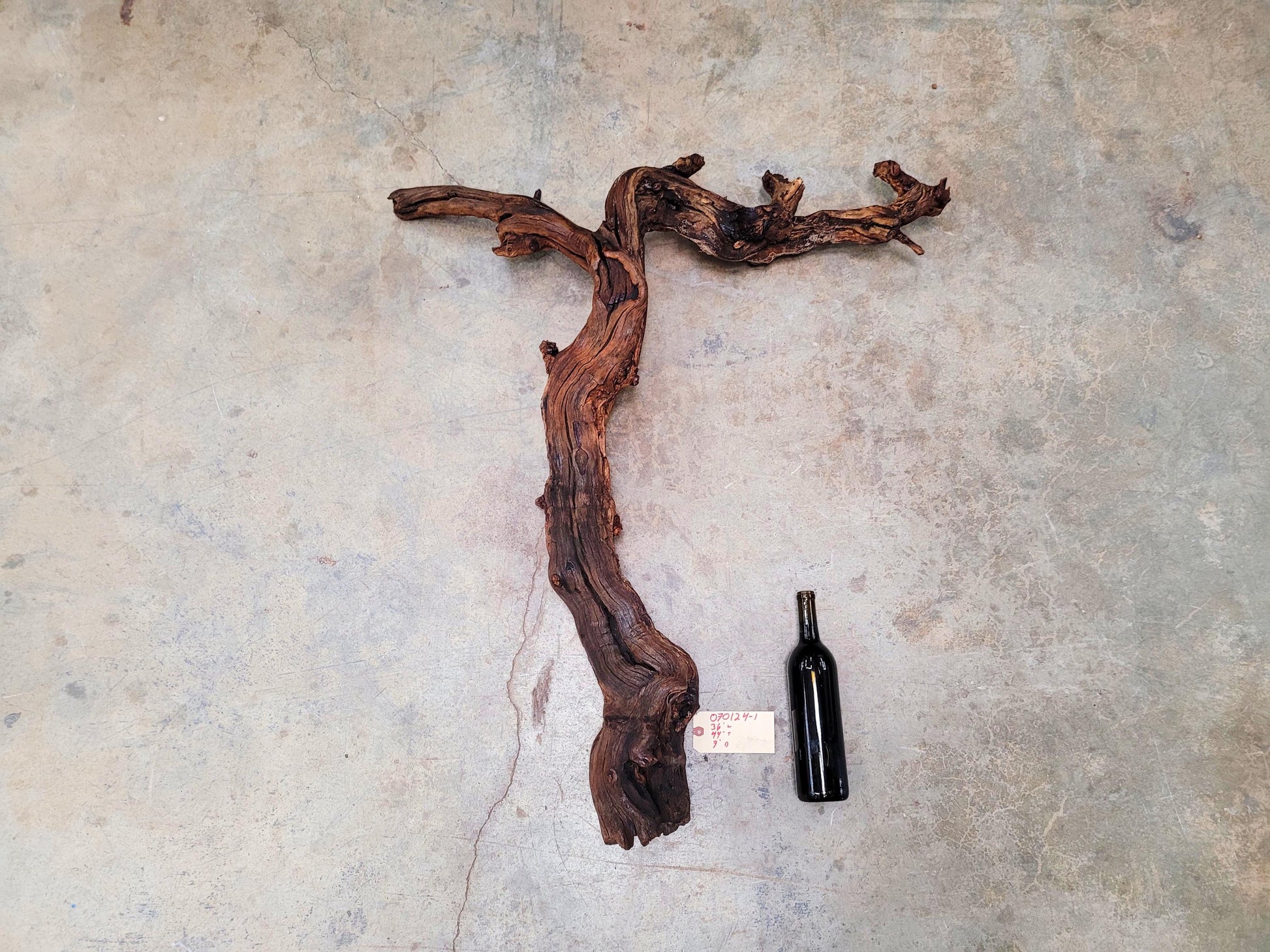 Saxum Broken Stones Petite Sirah Grape Vine Art from Paso Robles- 100% Recycled + Ready to Ship!! 070124-1