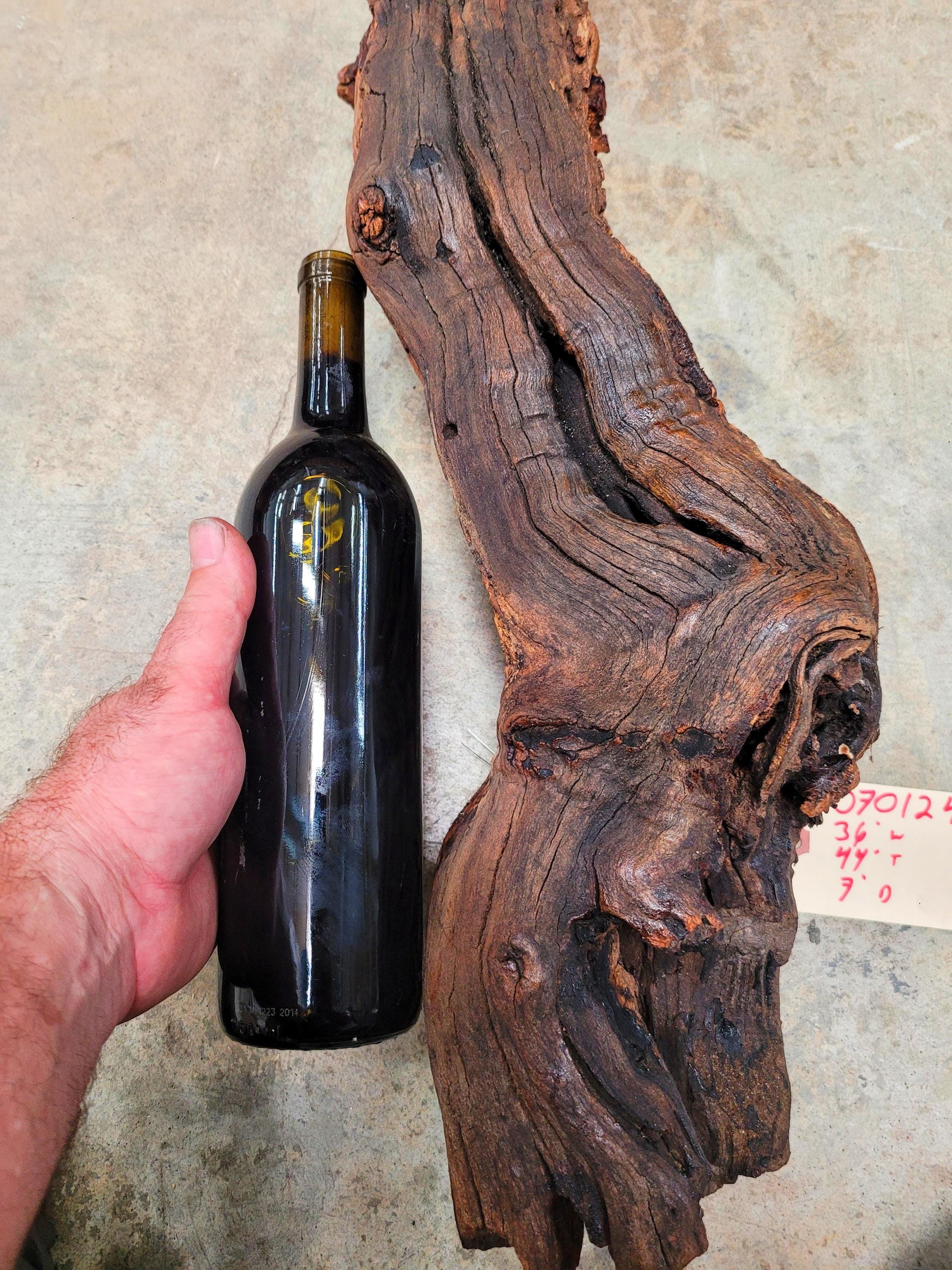 Saxum Broken Stones Petite Sirah Grape Vine Art from Paso Robles- 100% Recycled + Ready to Ship!! 070124-1