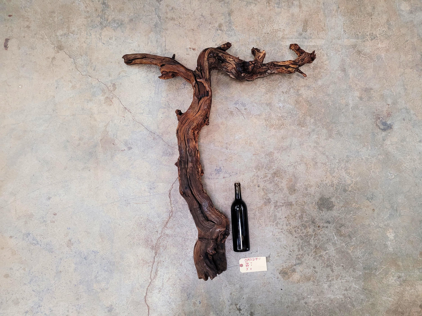 Saxum Broken Stones Petite Sirah Grape Vine Art from Paso Robles- 100% Recycled + Ready to Ship!! 070124-1