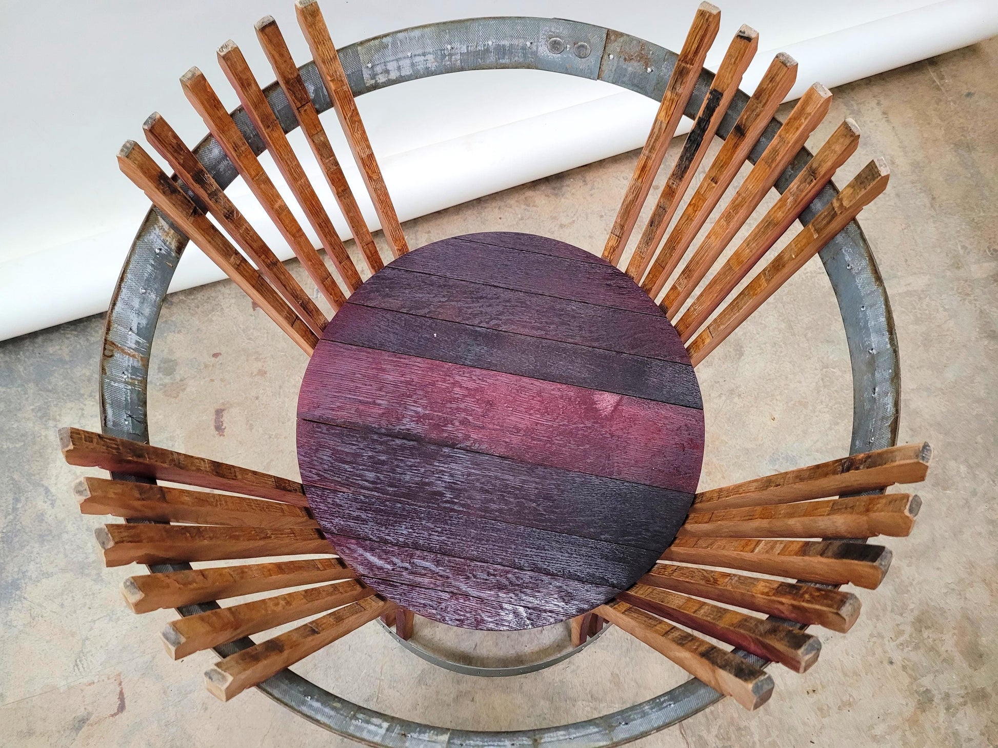 Wine Barrel Pub / Tasting Table - VISOK - Made from Retired California Wine Barrels - 100% Recycled!