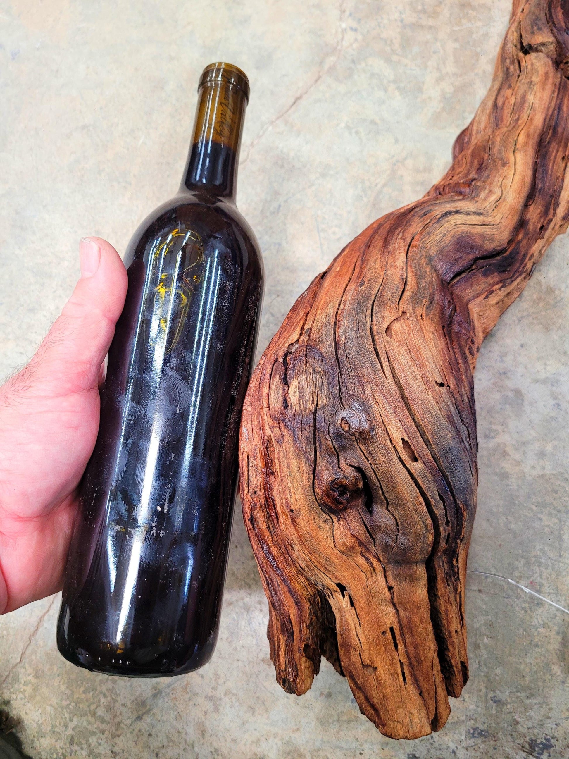 RARE Justin Winery Cabernet Grapevine Vine Art planted by Justin himself 100% Reclaimed + Ready to Ship!! 070224-2