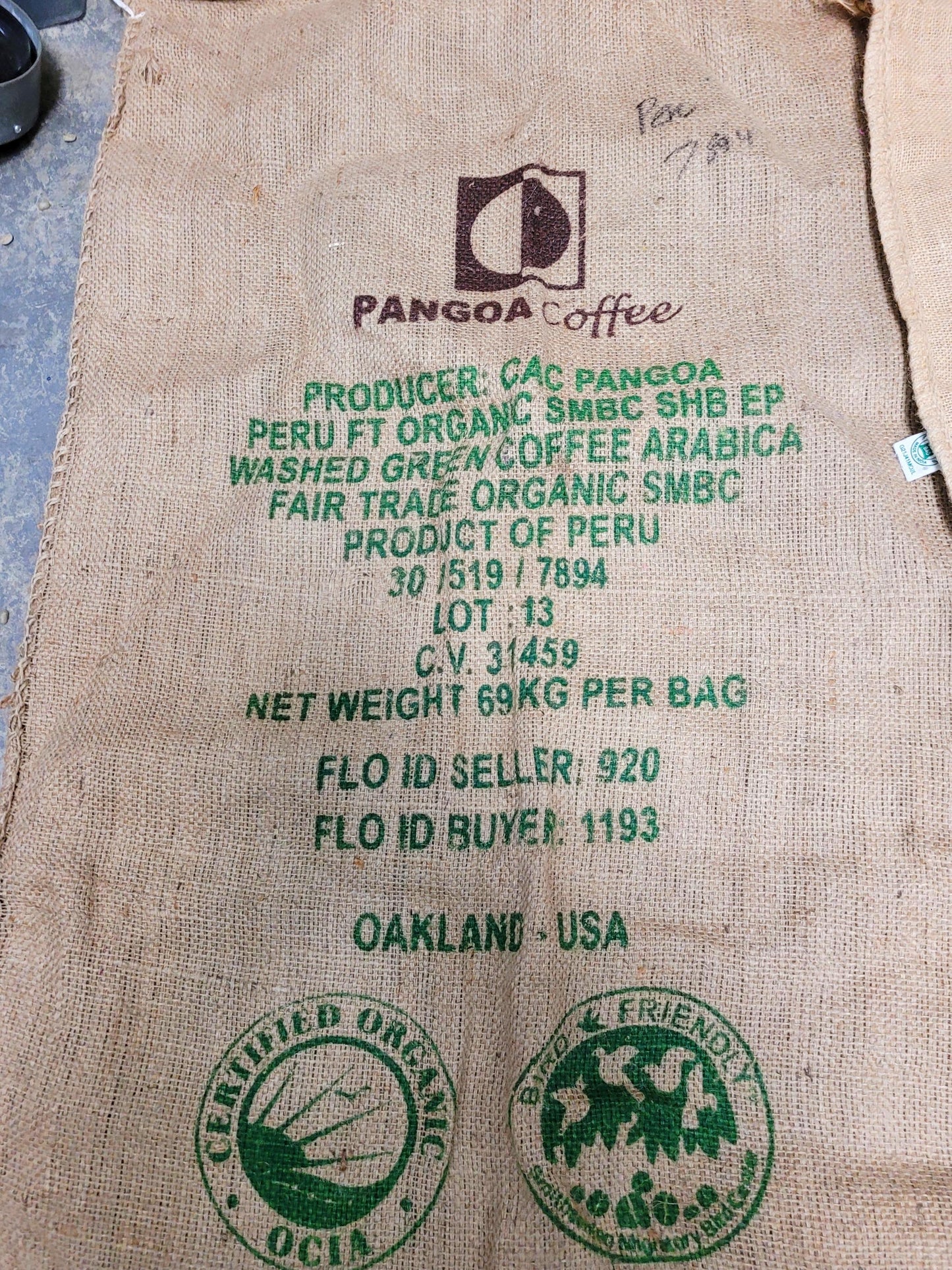 SALE Set of 8 Burlap Coffee bags plus one extra, my treat! 100% Recycled + Ready to Ship! 070524-9