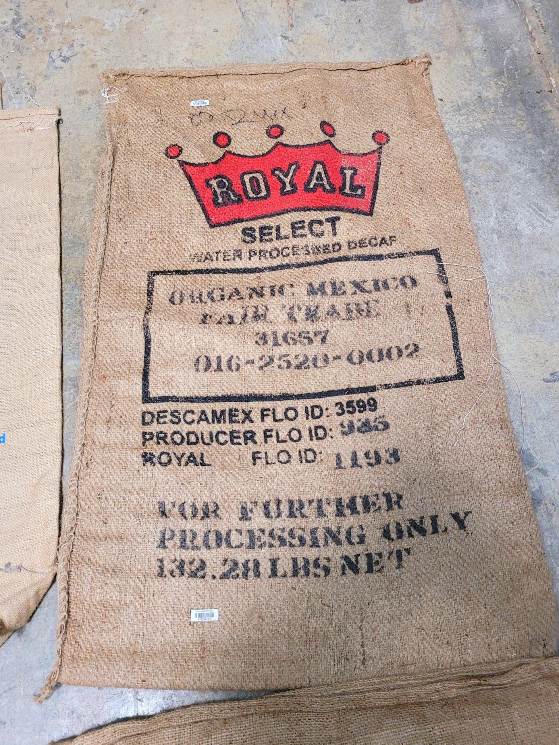 SALE Set of 8 Burlap Coffee bags plus one extra, my treat! 100% Recycled + Ready to Ship! 070524-3