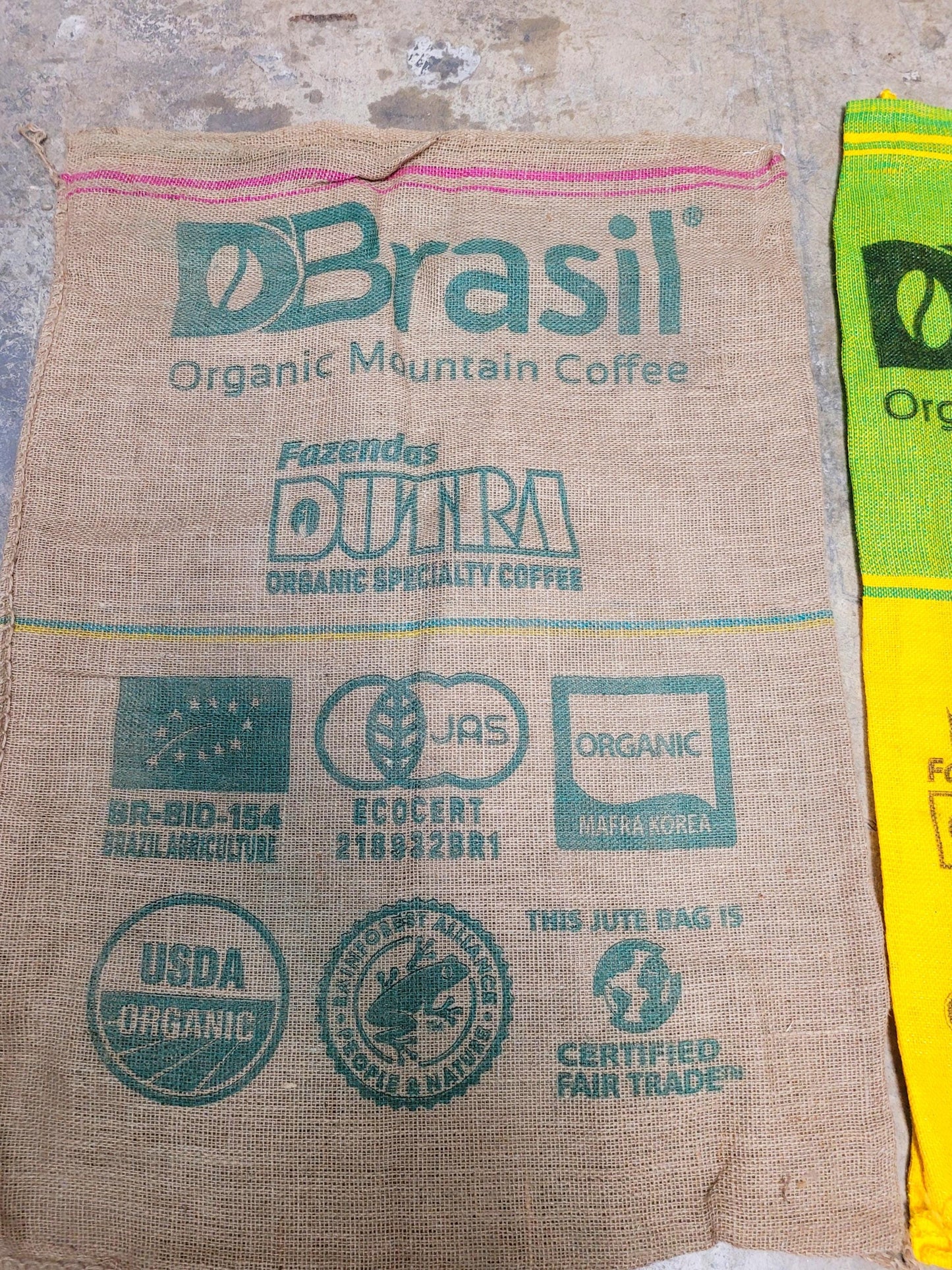 SALE Set of 8 Burlap Coffee bags plus one extra, my treat! 100% Recycled + Ready to Ship! 070524-6