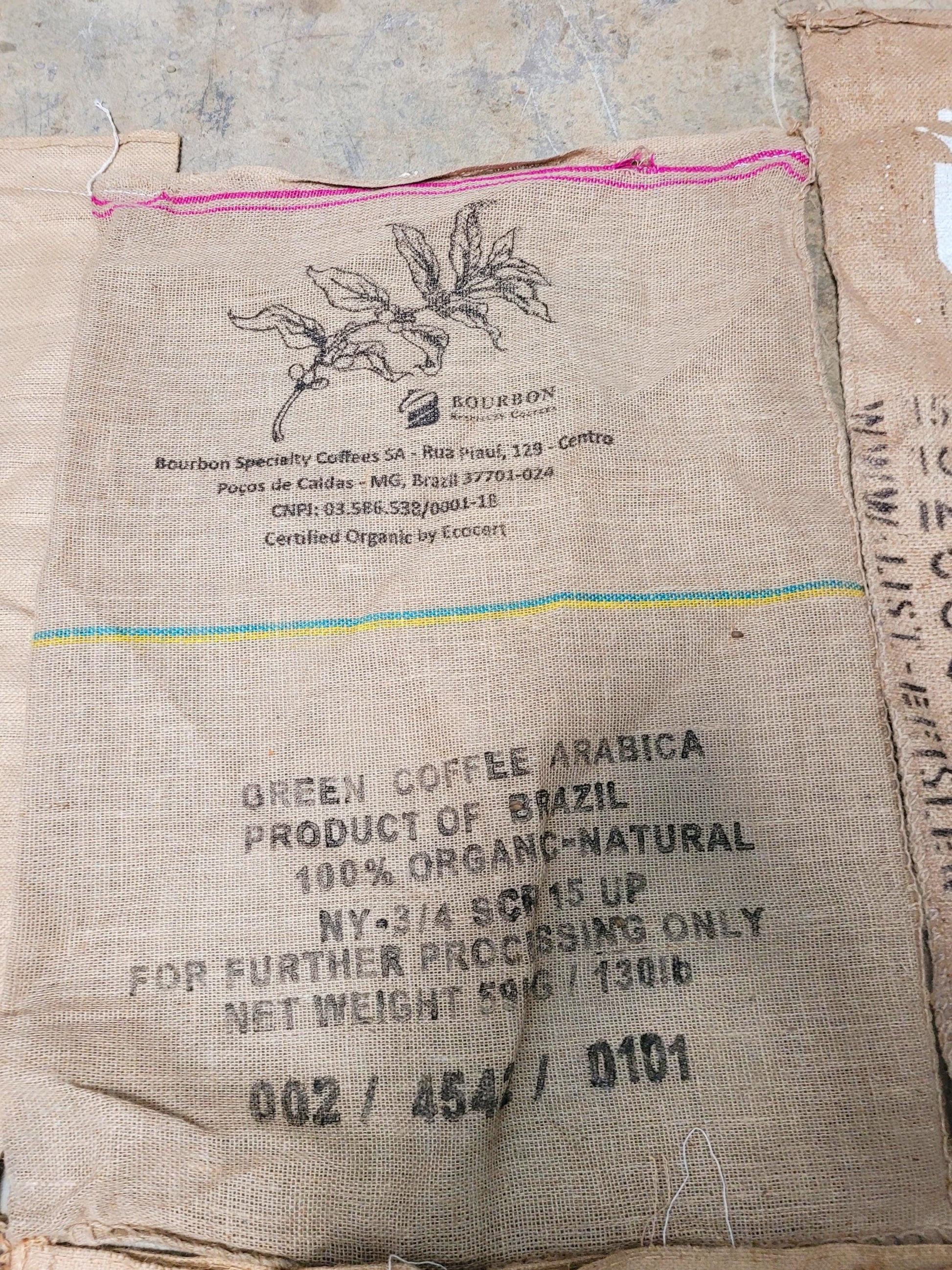 SALE Set of 8 Burlap Coffee bags plus one extra, my treat! 100% Recycled + Ready to Ship! 070524-8