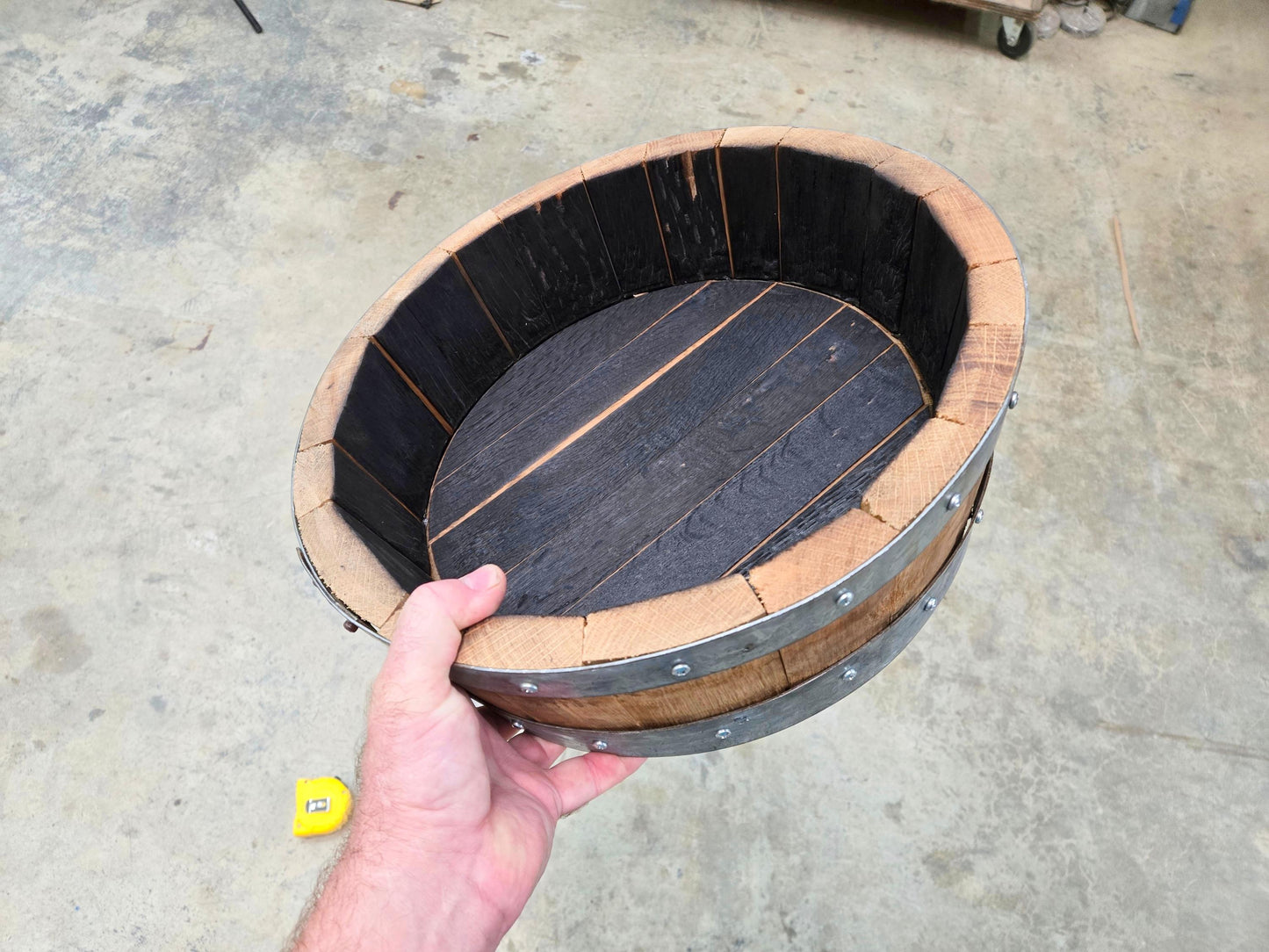 SALE Whisky Barrel Cat / Dog Pet Bed Made from retired Whiskey / Bourbon barrels. 100% Recycled + Ready to ship!! 101924-1