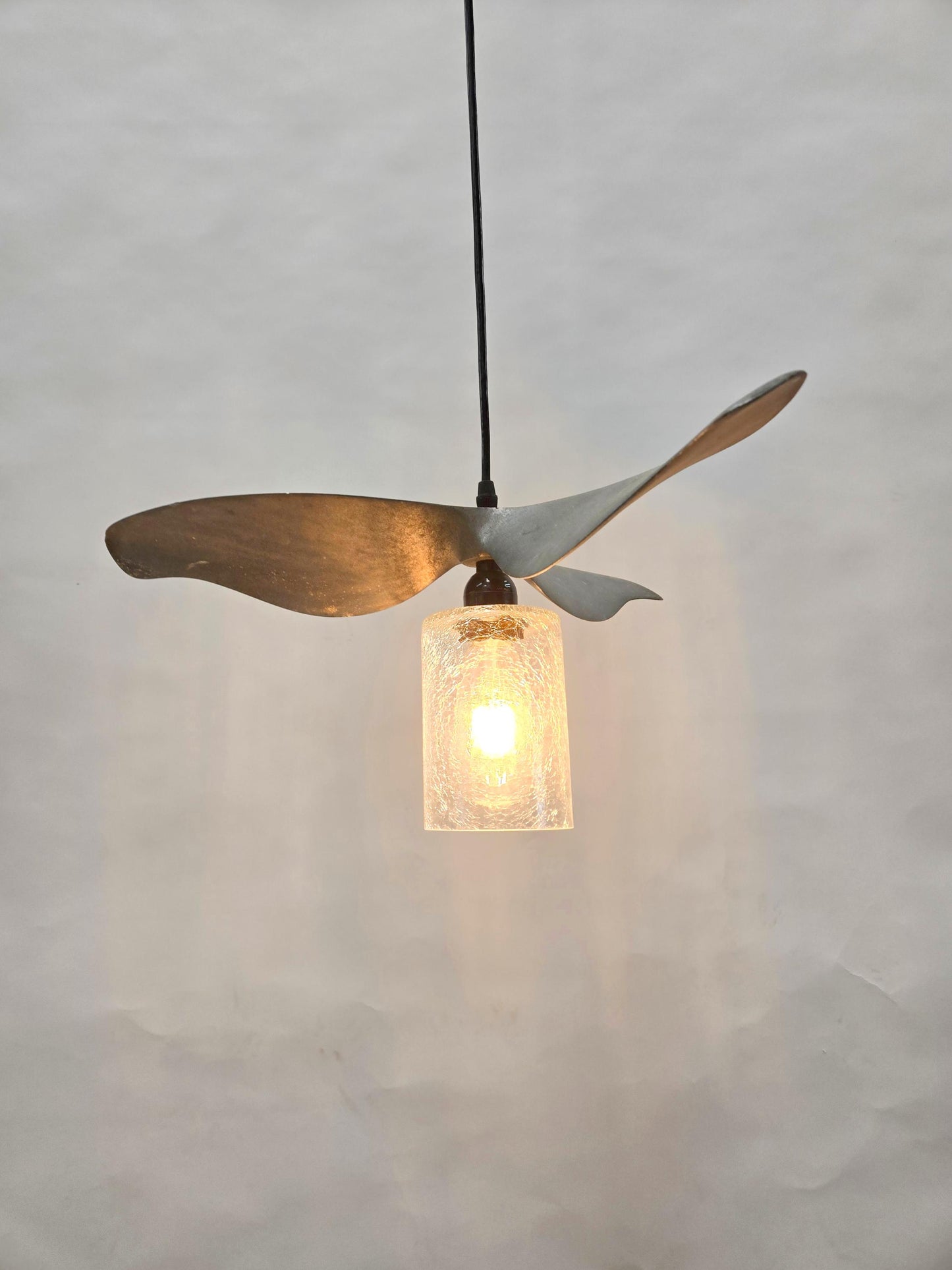 SALE Boat Propeller Pendant Light PROTOTYPE - Made from Retired aluminum prop. 100% Recycled!