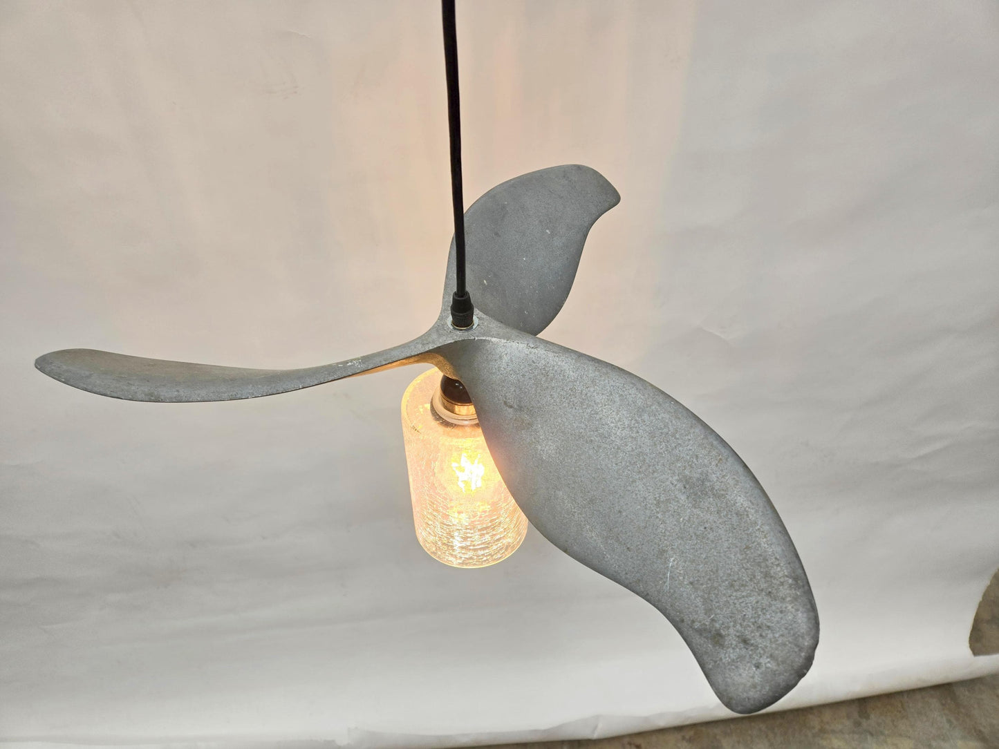 SALE Boat Propeller Pendant Light PROTOTYPE - Made from Retired aluminum prop. 100% Recycled!