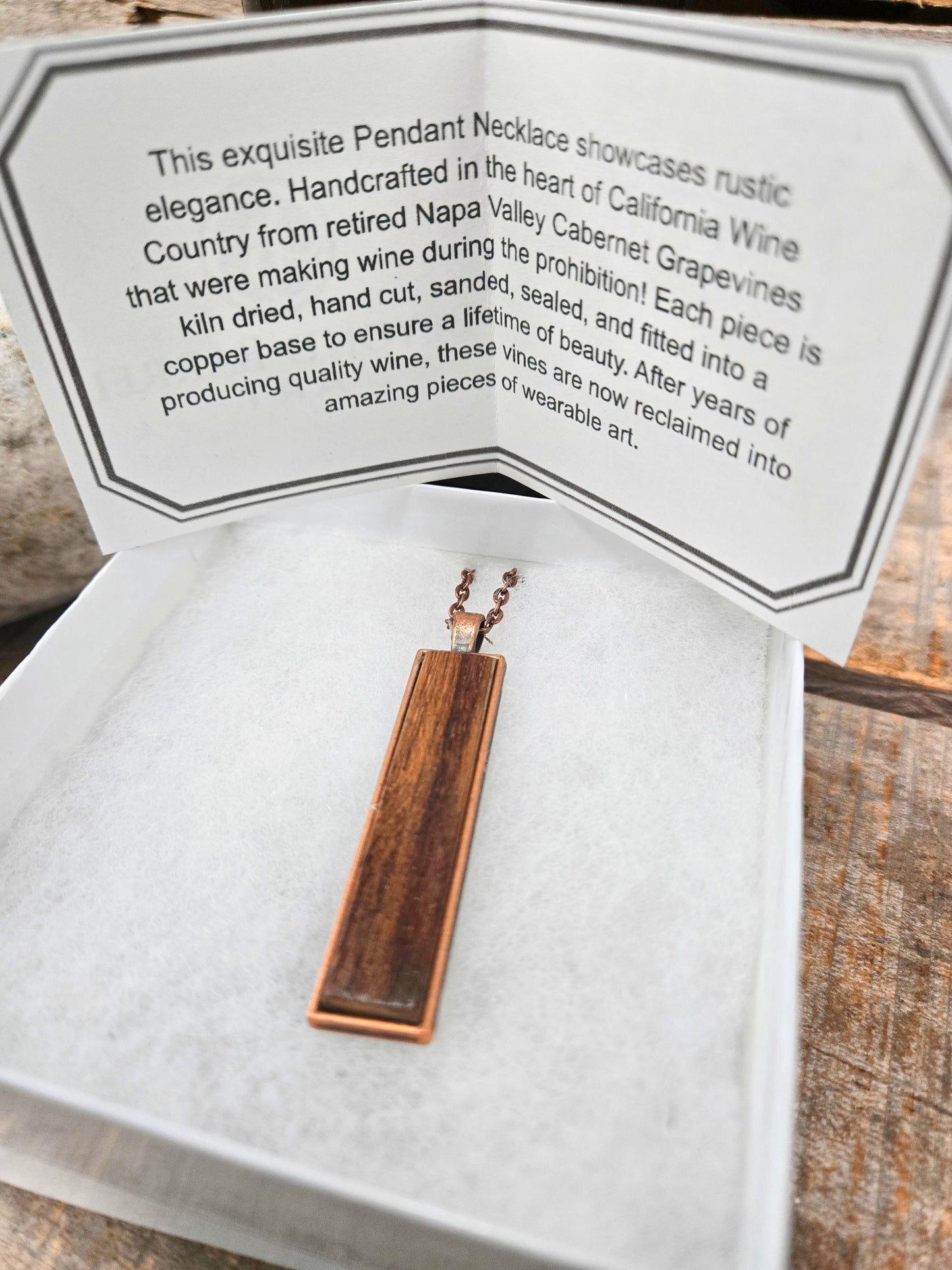 Silver Oak Grapevine Pendant Necklace Made from a retired Cabernet grapevine - 100% Recycled + Ready to Ship!