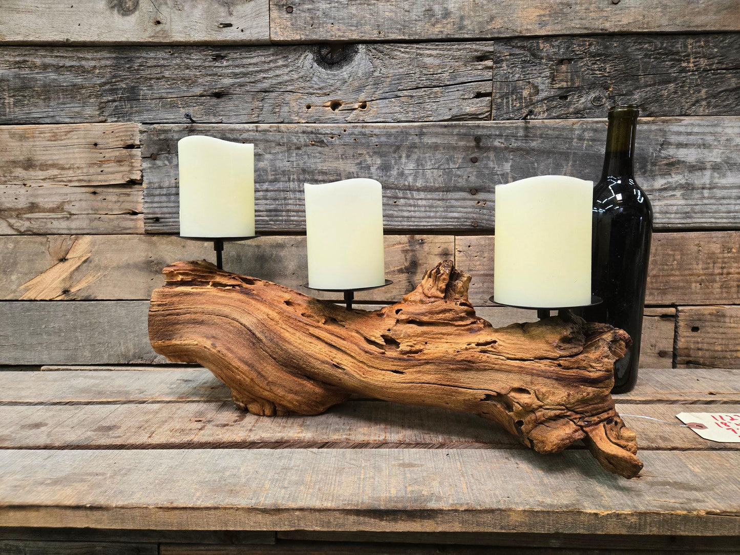 Rombauer Grapevine Pillar Candle Holder made from Atlas Peak Cabernet Napa Valley vine- 100% Recycled + Ready to Ship! 112324-9