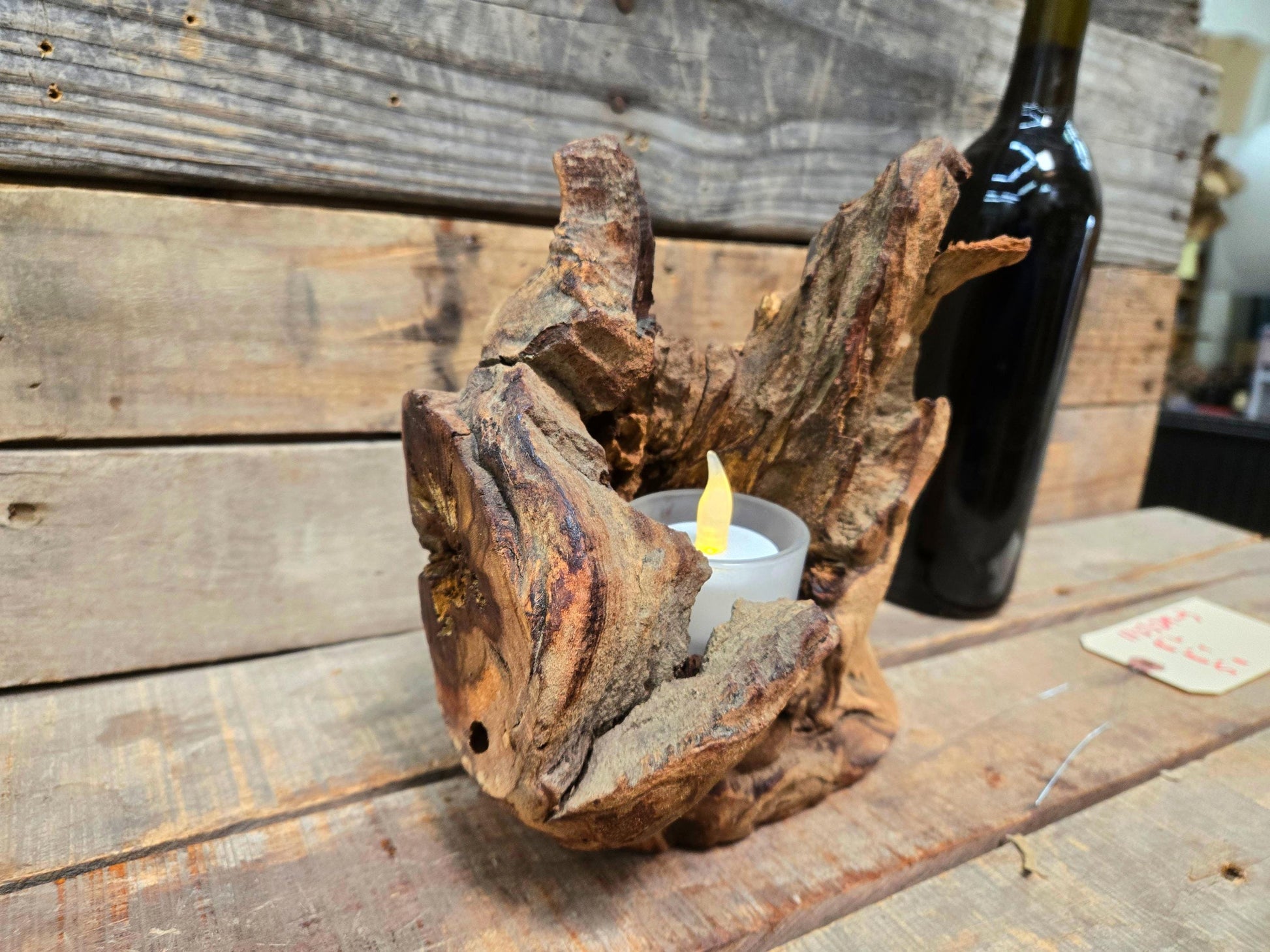 Stags Leap Cabernet Grapevine Candle Holder made from their oldest vines- 100% Recycled + Ready to Ship! 112324-3